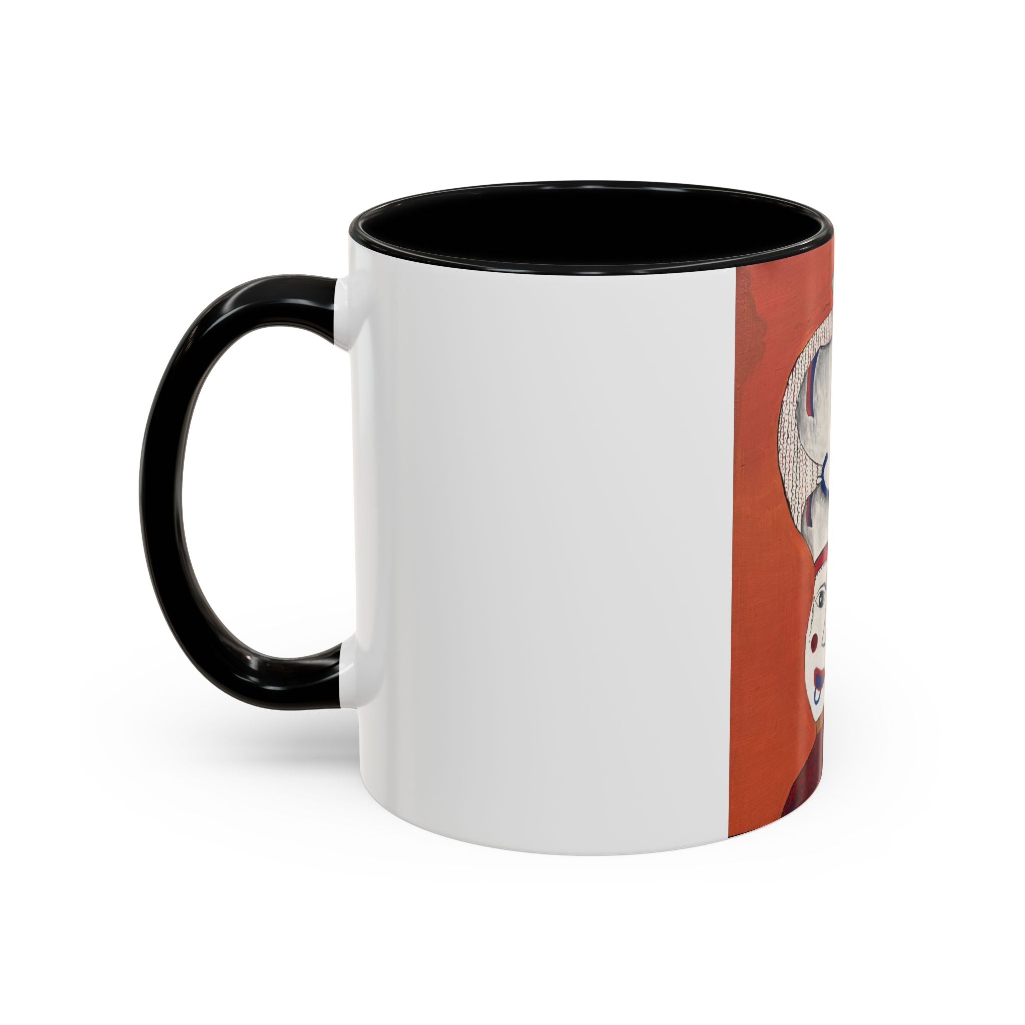 Surreal Face with Whale Hat Mug | Accent Coffee Mug