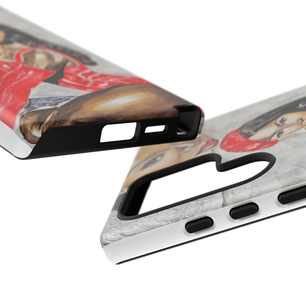 Pinup Girl Illustration Phone Case | Retro Femme Fatale, Red Outfit
