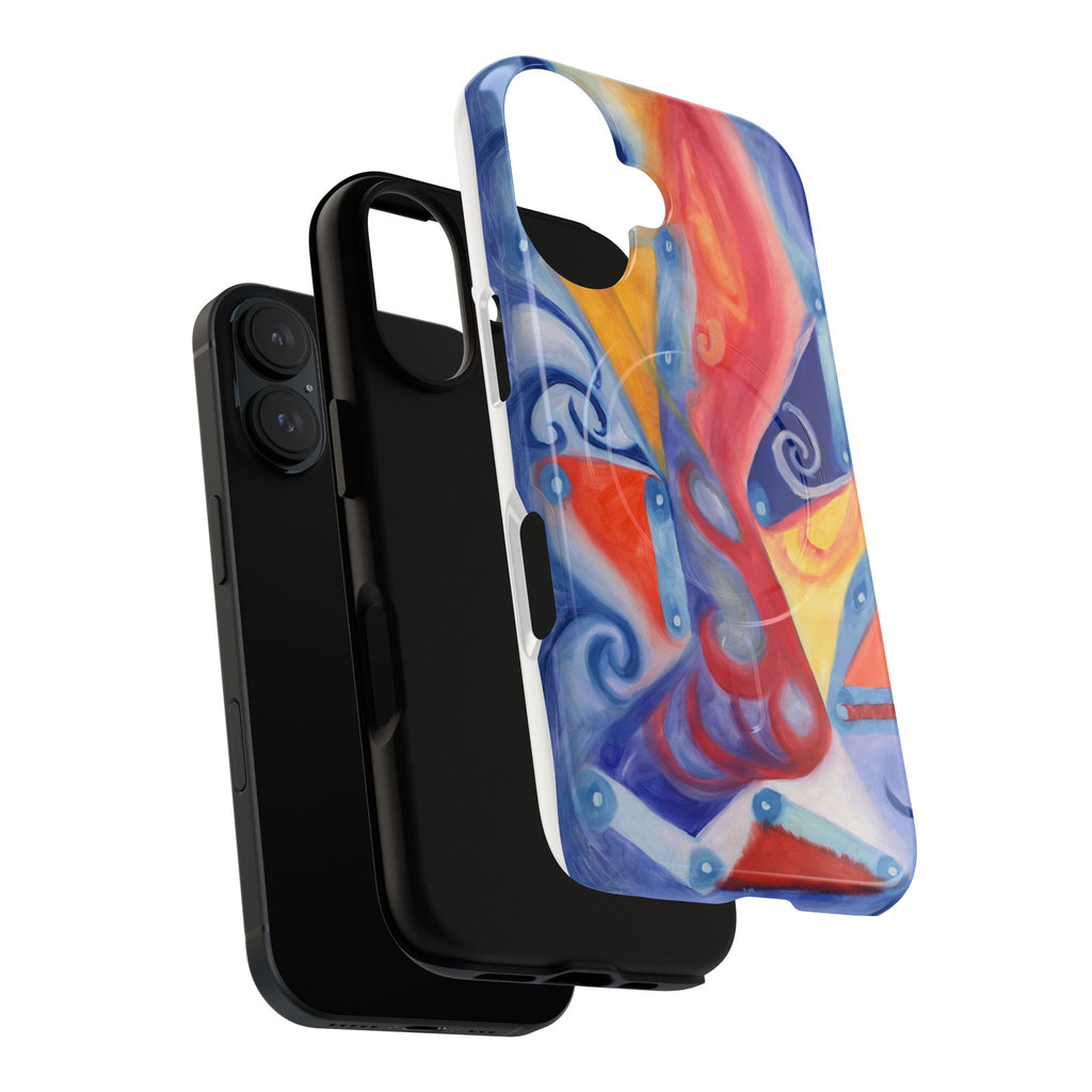 Abstract Colorwave Tough Magnetic Phone Case — Vibrant Swirl iPhone Cover