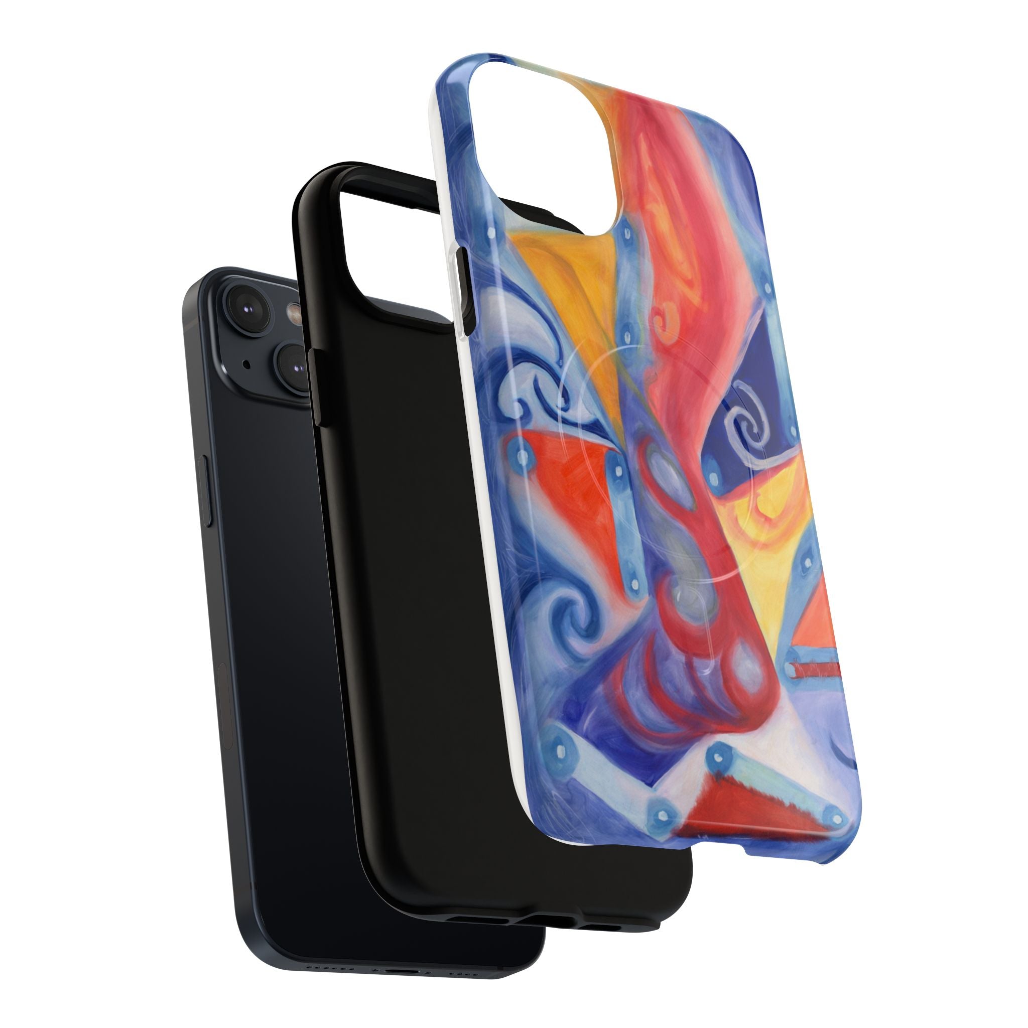 Abstract Colorwave Tough Magnetic Phone Case — Vibrant Swirl iPhone Cover