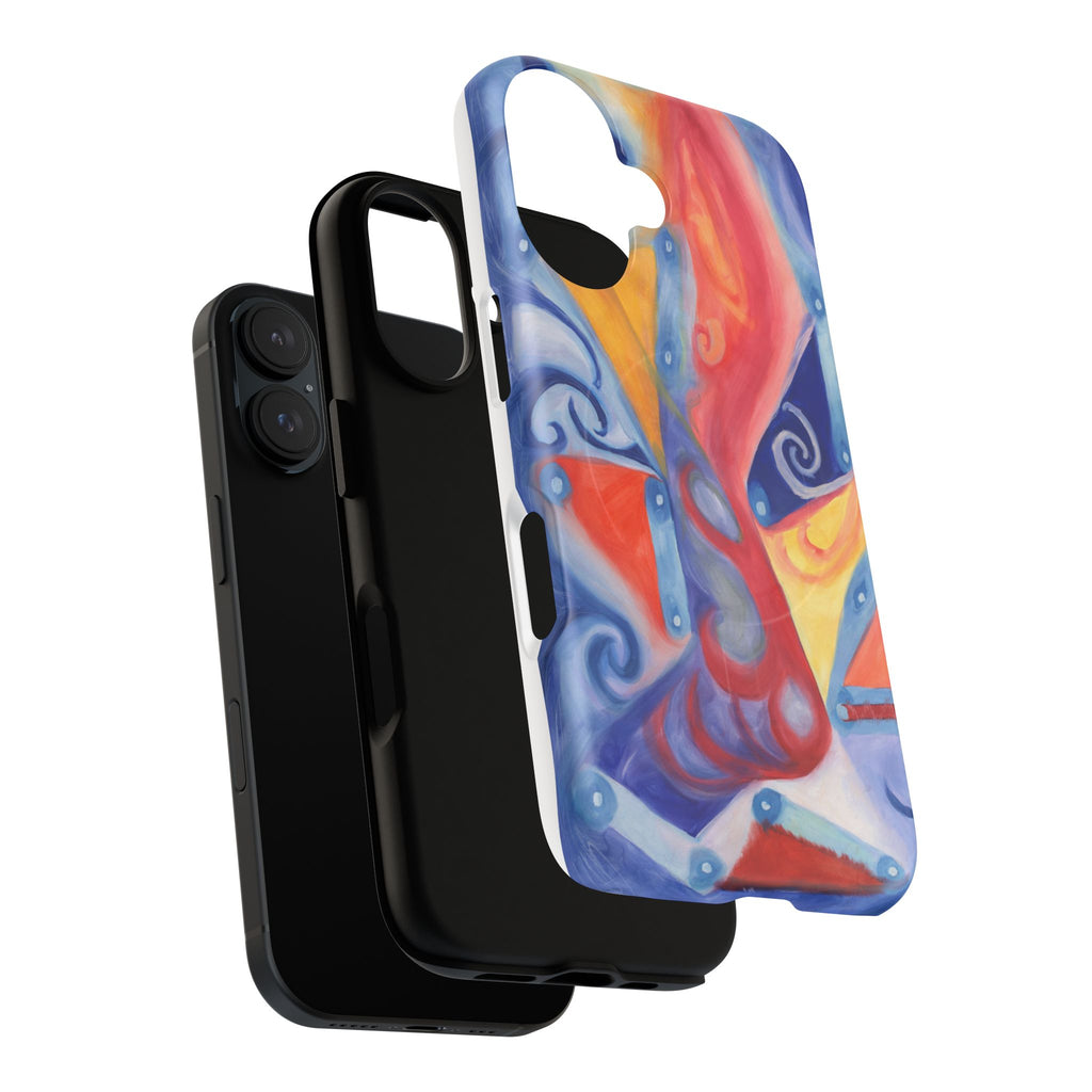 Abstract Colorwave Tough Magnetic Phone Case — Vibrant Swirl iPhone Cover