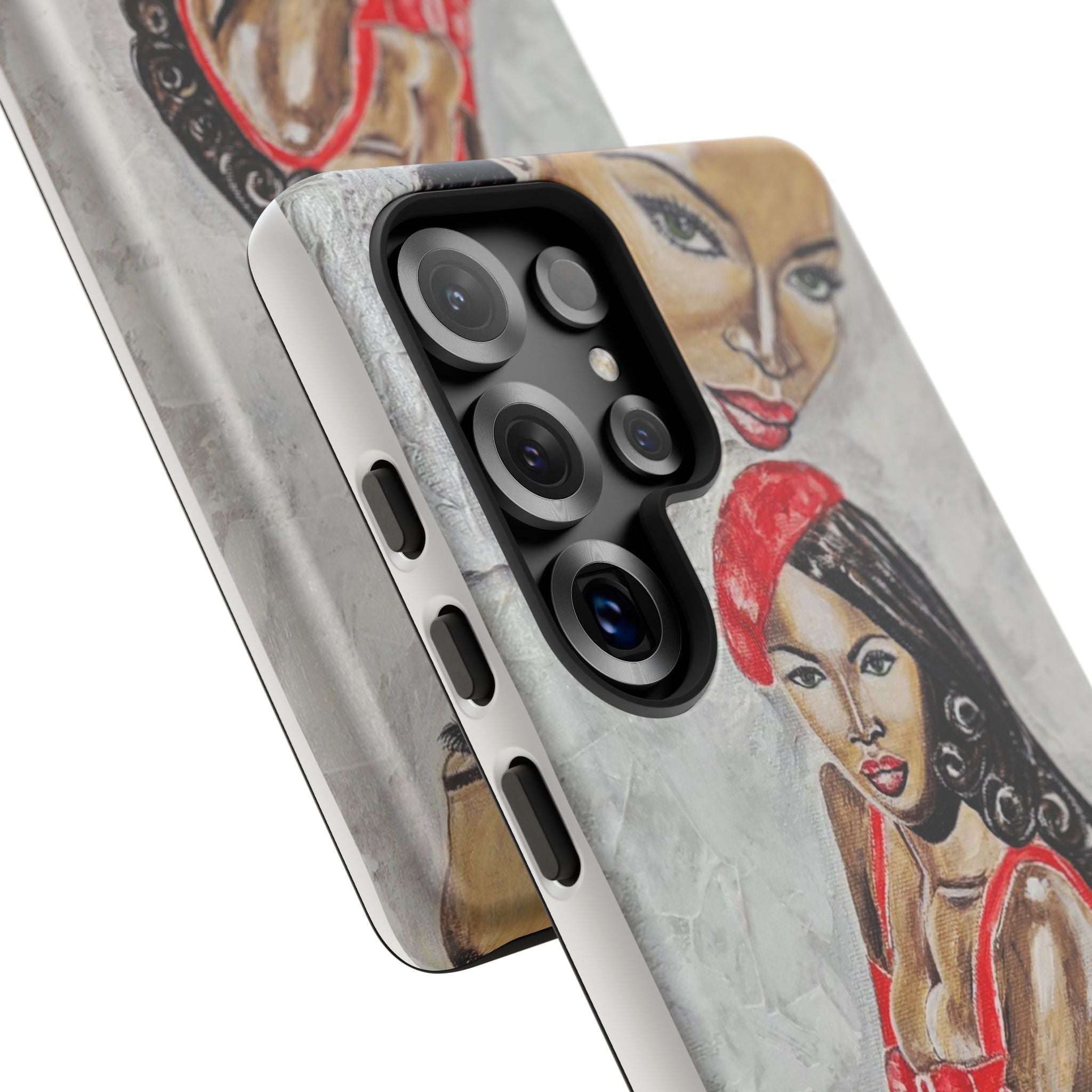 Pinup Girl Illustration Phone Case | Retro Femme Fatale, Red Outfit