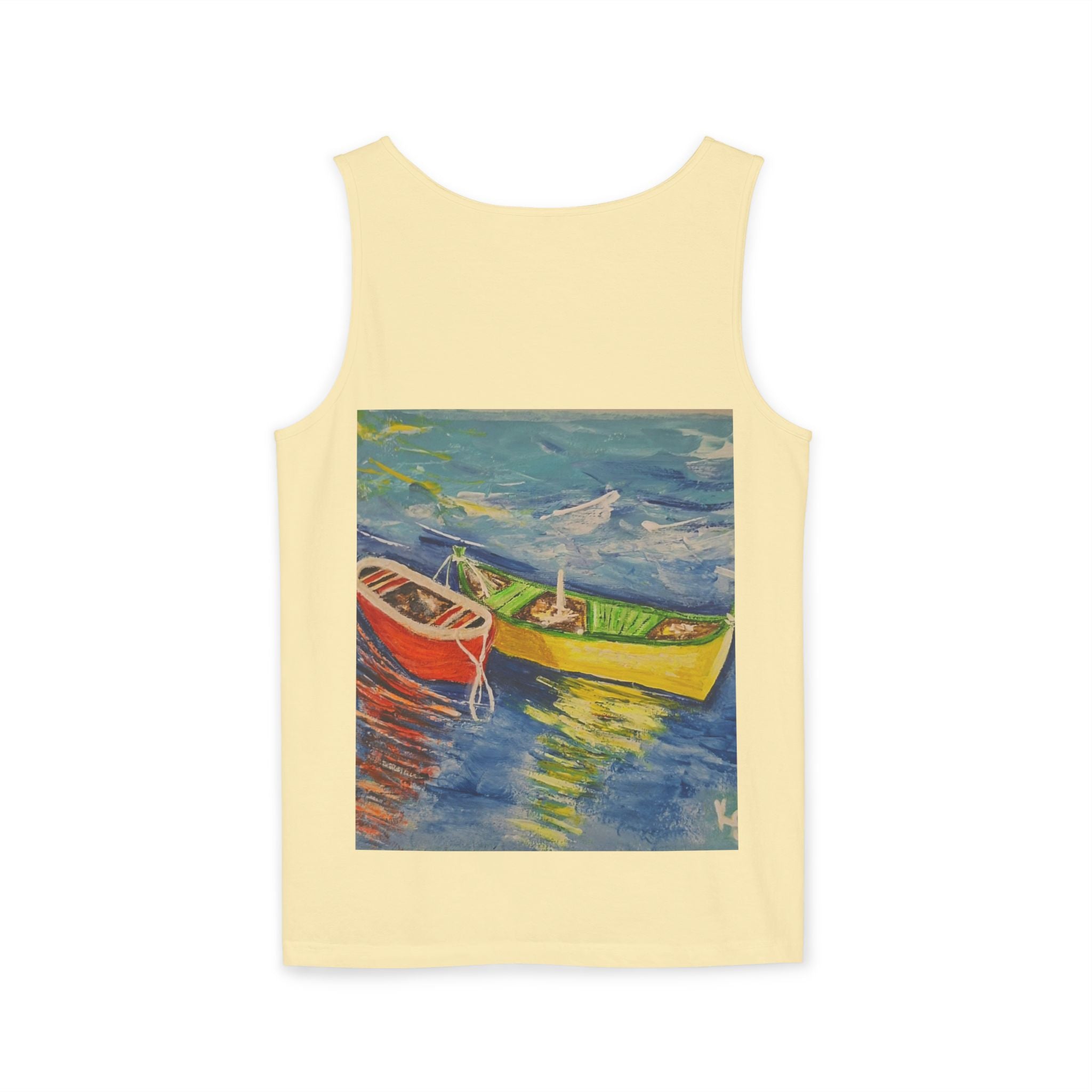 Boat Painting Tank Top — Colorful Rowboats Art Print Tank