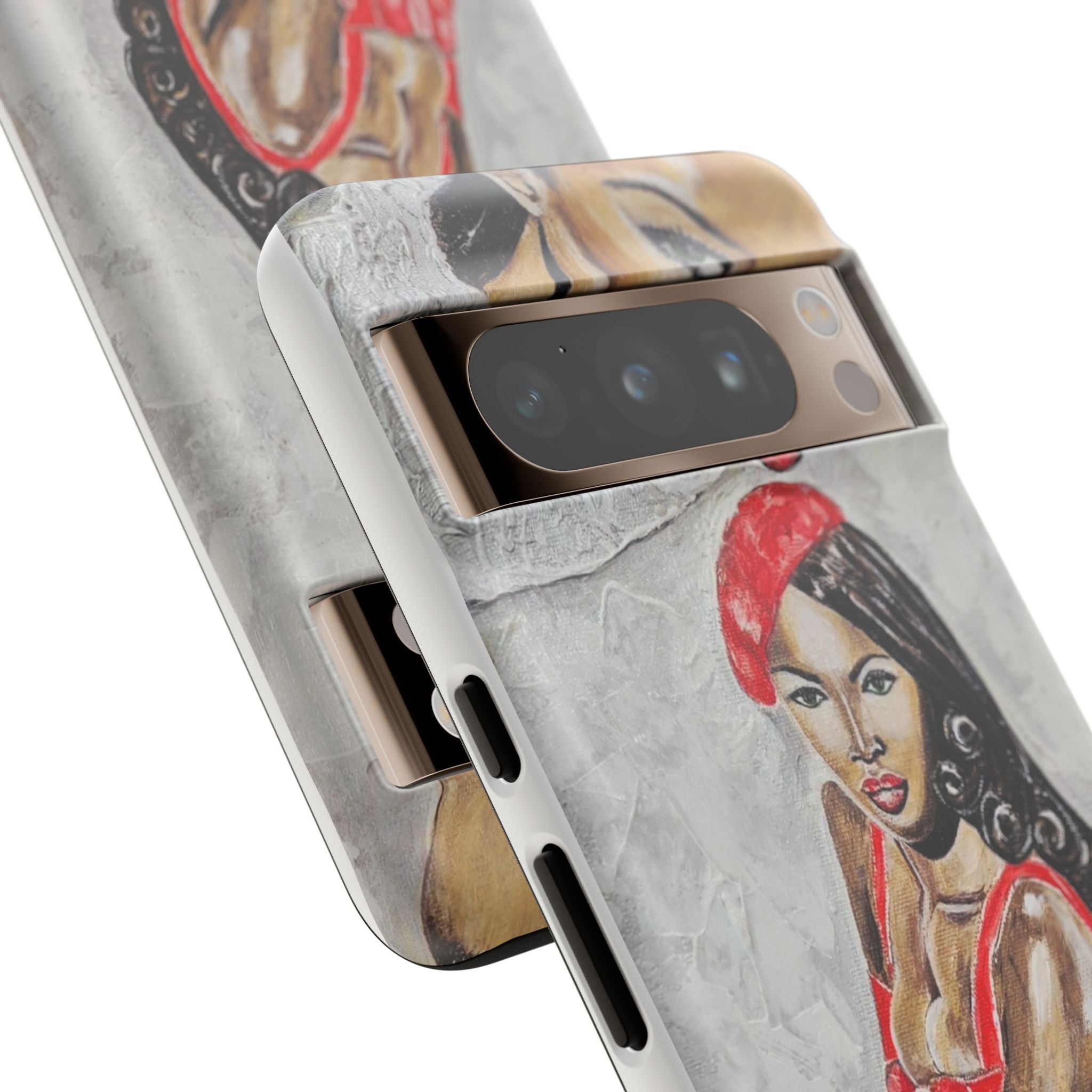 Pinup Girl Illustration Phone Case | Retro Femme Fatale, Red Outfit