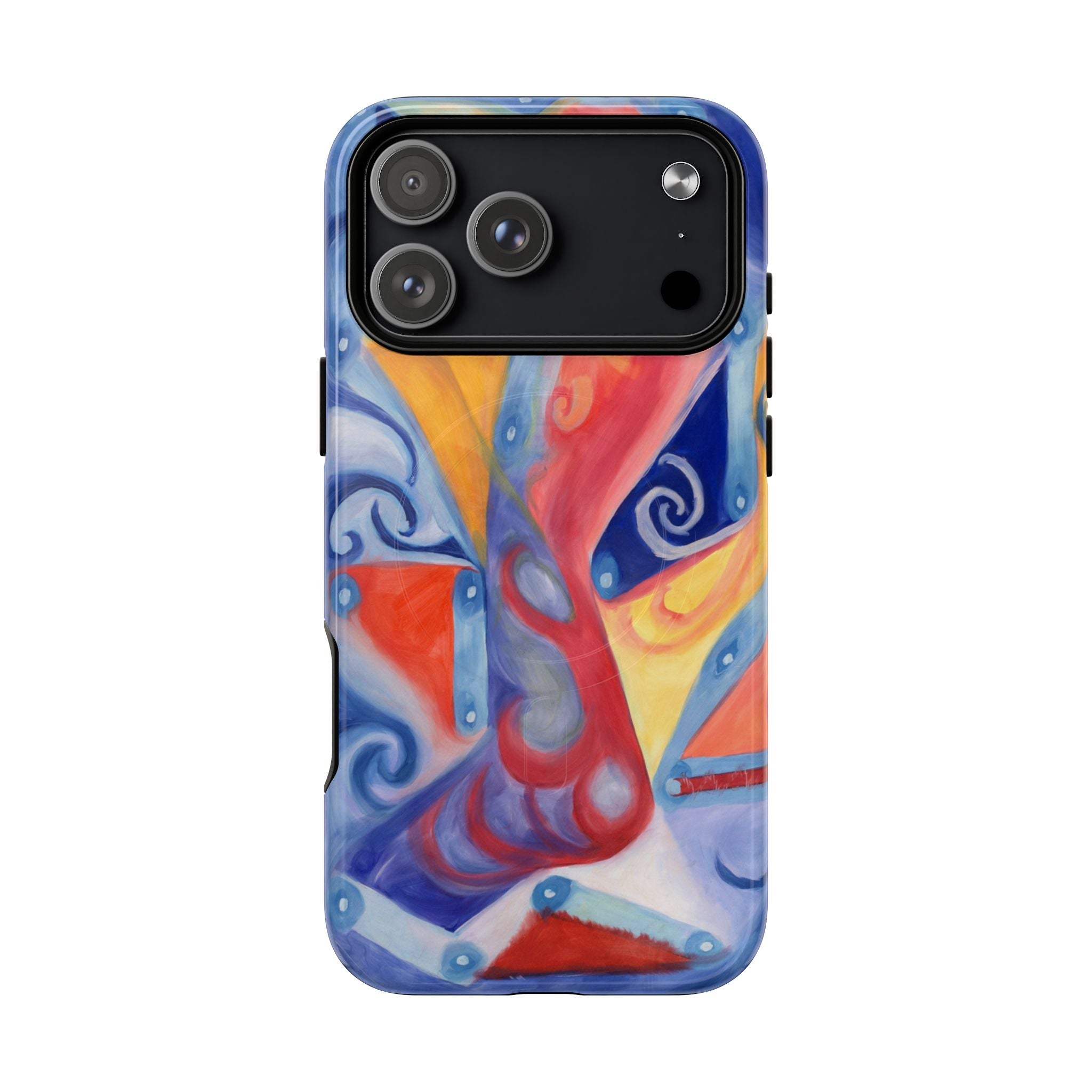 Abstract Colorwave Tough Magnetic Phone Case — Vibrant Swirl iPhone Cover