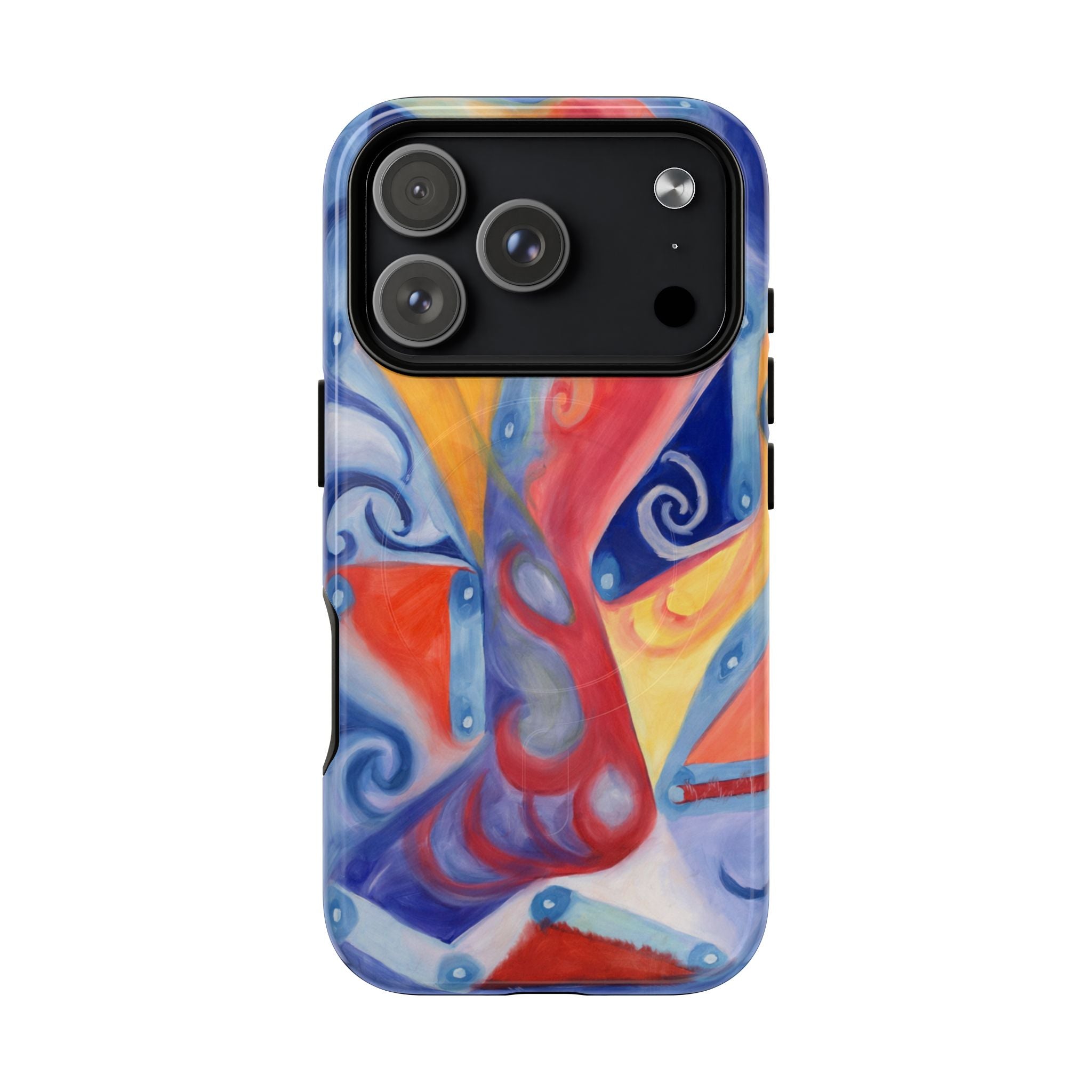 Abstract Colorwave Tough Magnetic Phone Case — Vibrant Swirl iPhone Cover