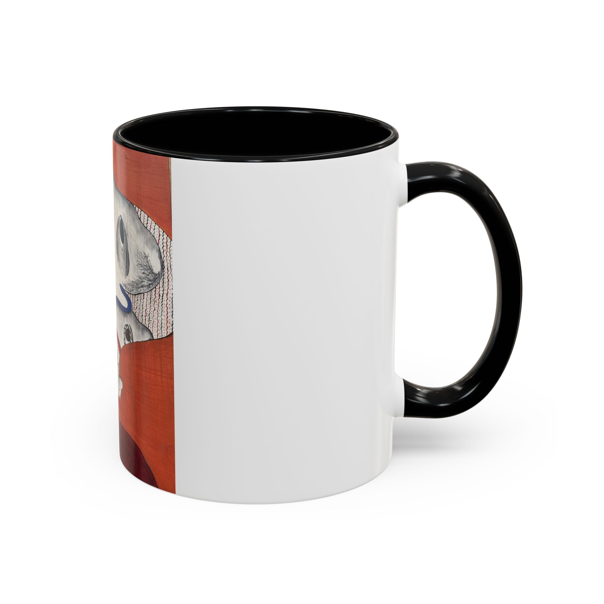 Surreal Face with Whale Hat Mug | Accent Coffee Mug