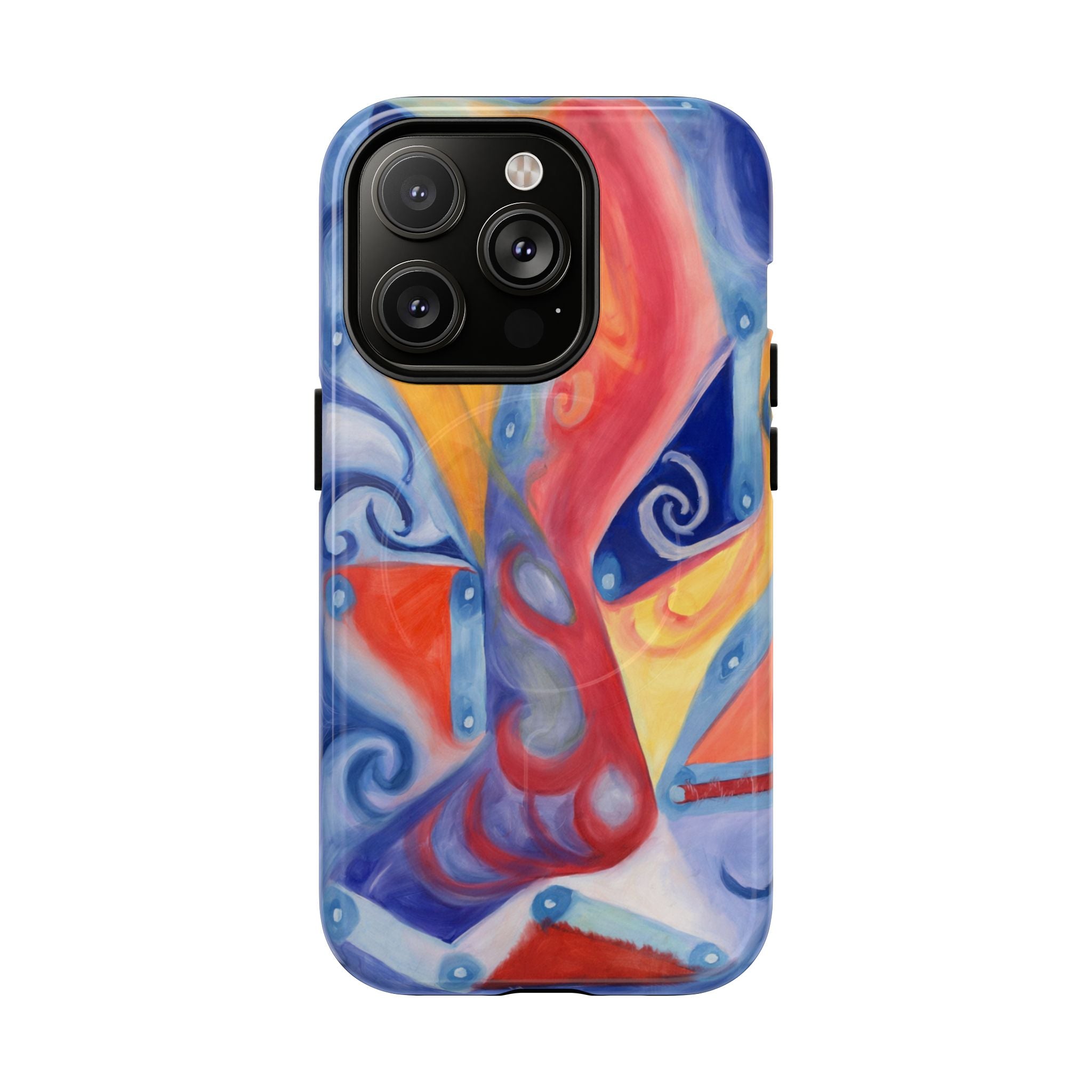 Abstract Colorwave Tough Magnetic Phone Case — Vibrant Swirl iPhone Cover