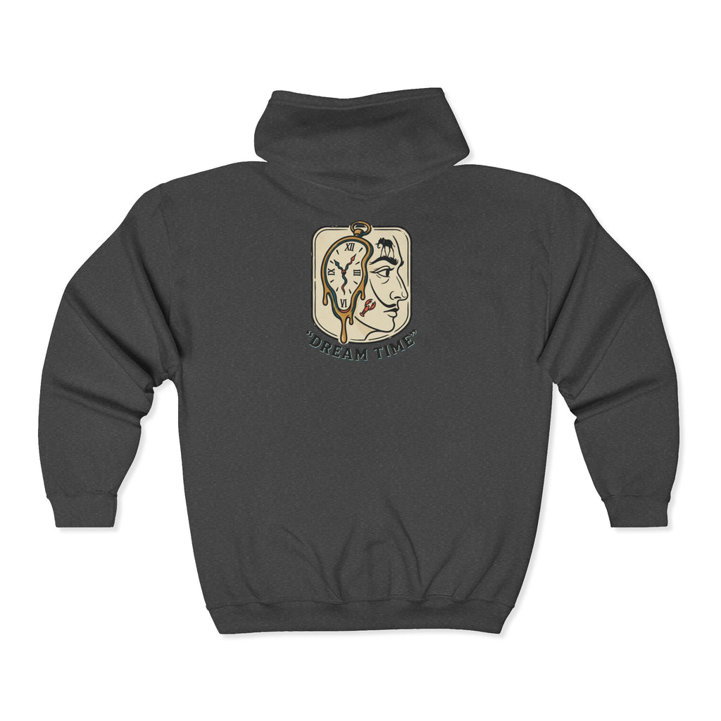 Abstract Colorful Face Zip Hoodie | Surreal Portrait Graphic