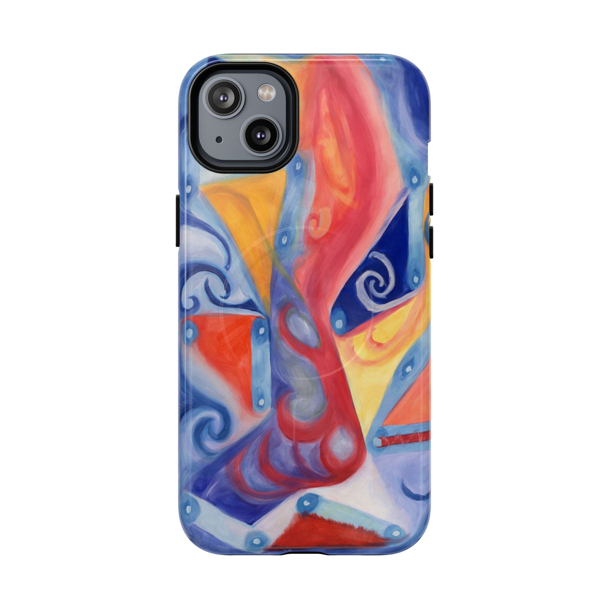 Abstract Colorwave Tough Magnetic Phone Case — Vibrant Swirl iPhone Cover