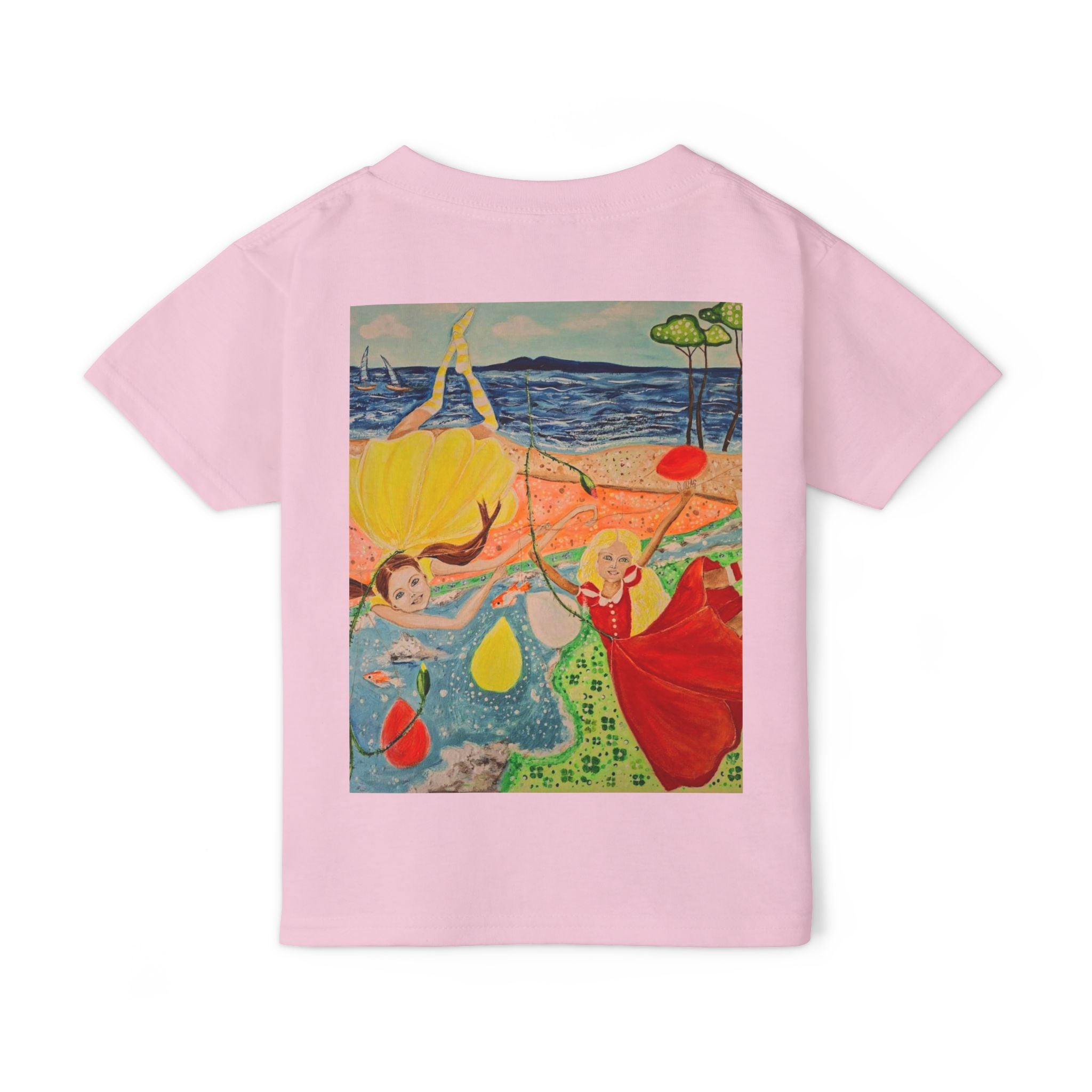Dancing Girl Illustration Toddler T-shirt | Whimsical Kids Art