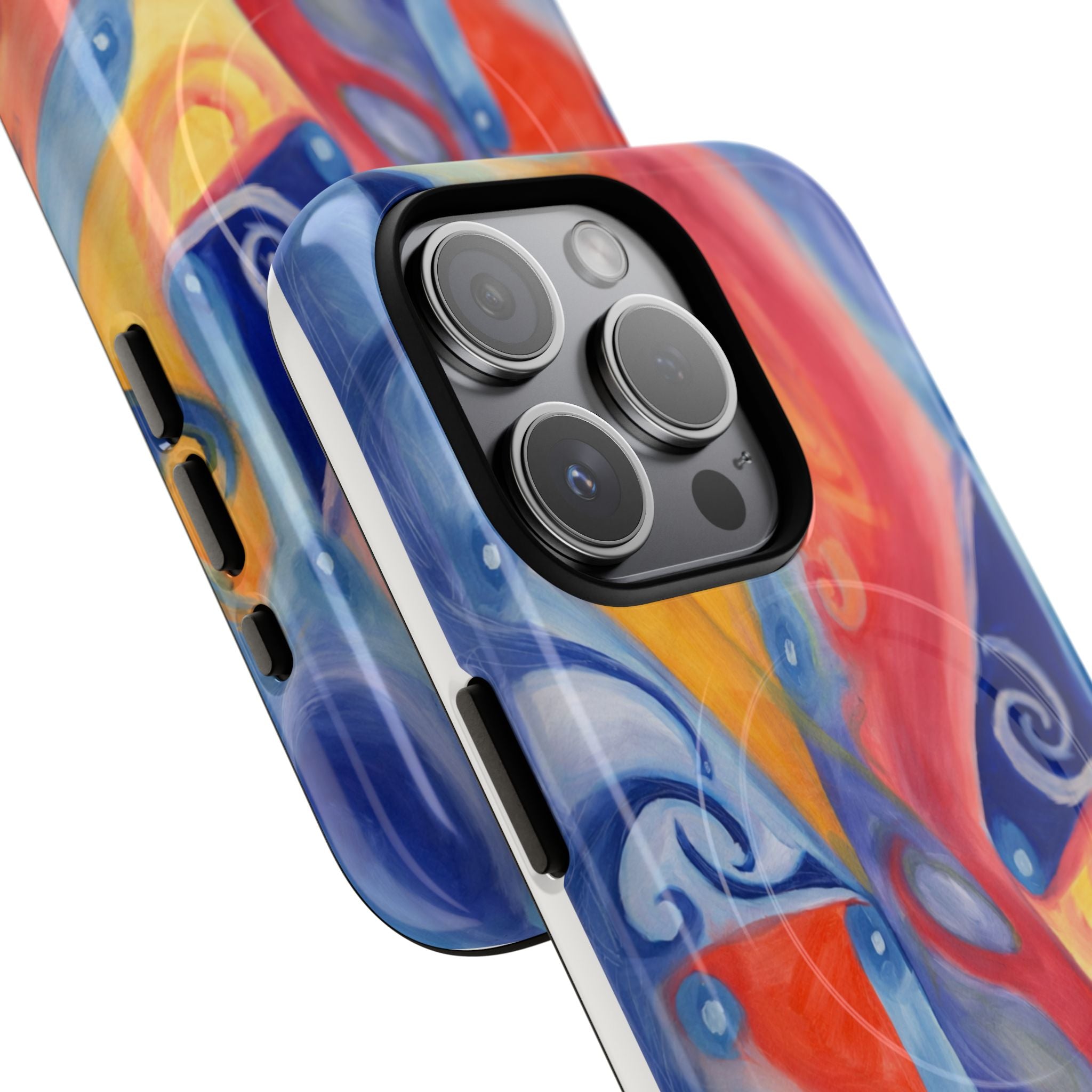 Abstract Colorwave Tough Magnetic Phone Case — Vibrant Swirl iPhone Cover