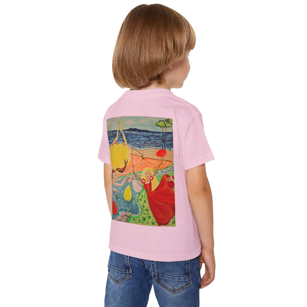 Dancing Girl Illustration Toddler T-shirt | Whimsical Kids Art