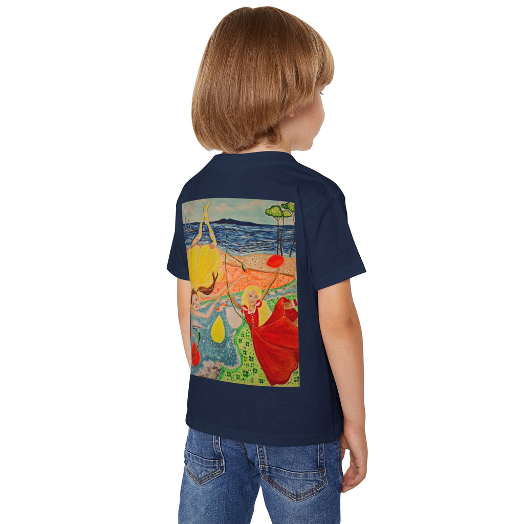 Dancing Girl Illustration Toddler T-shirt | Whimsical Kids Art