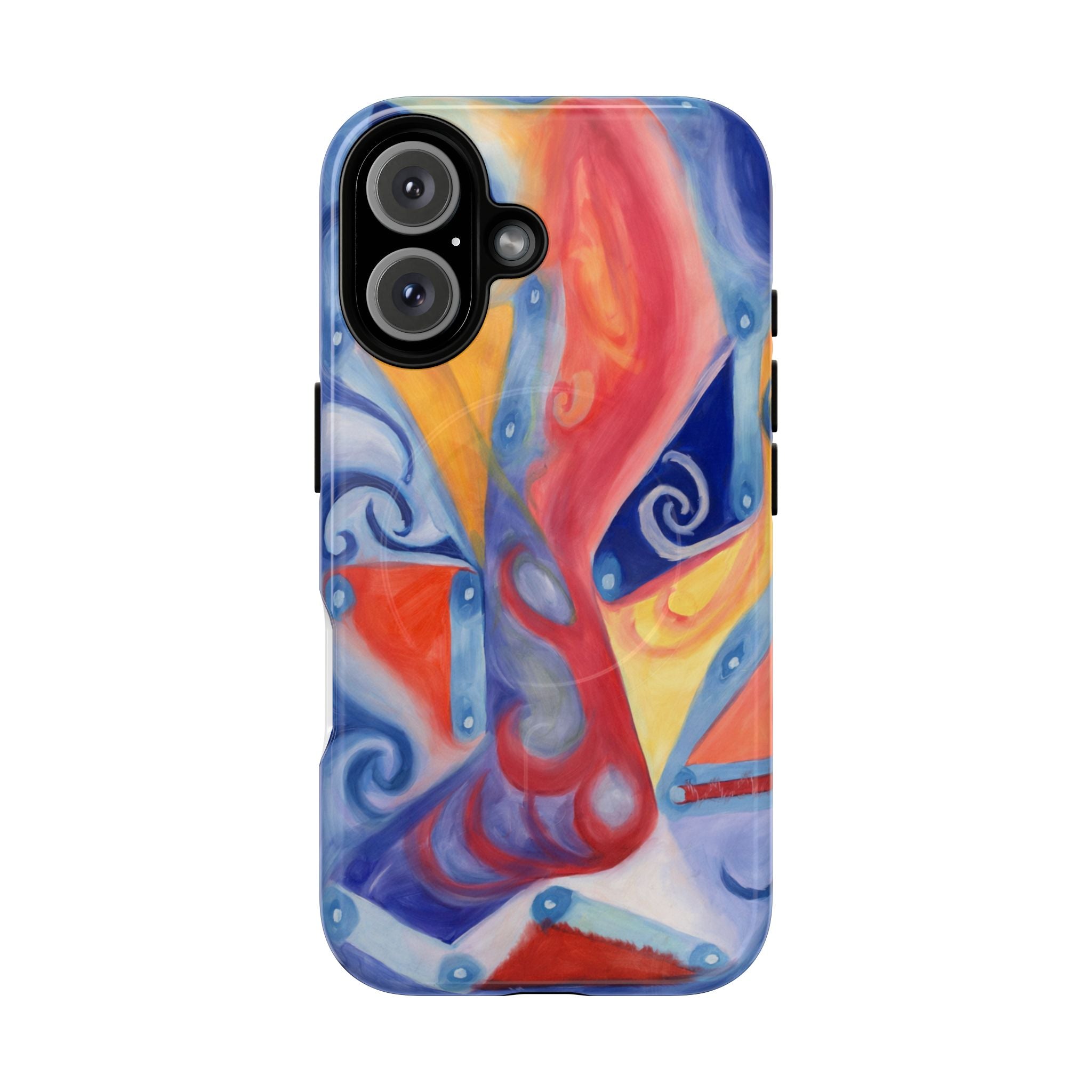 Abstract Colorwave Tough Magnetic Phone Case — Vibrant Swirl iPhone Cover