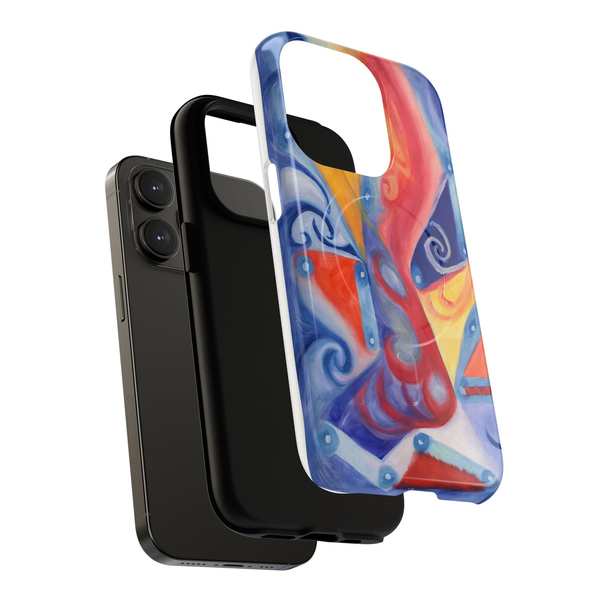 Abstract Colorwave Tough Magnetic Phone Case — Vibrant Swirl iPhone Cover