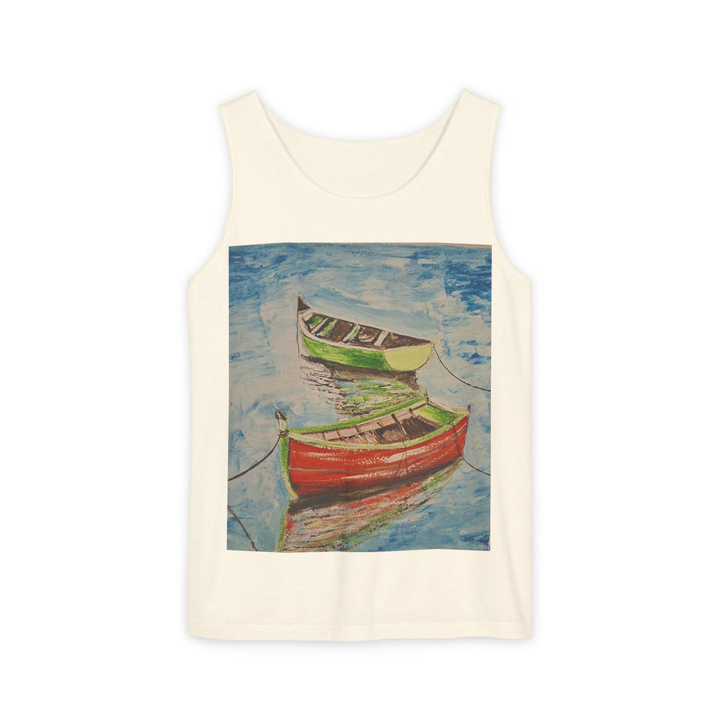 Boat Painting Tank Top — Colorful Rowboats Art Print Tank