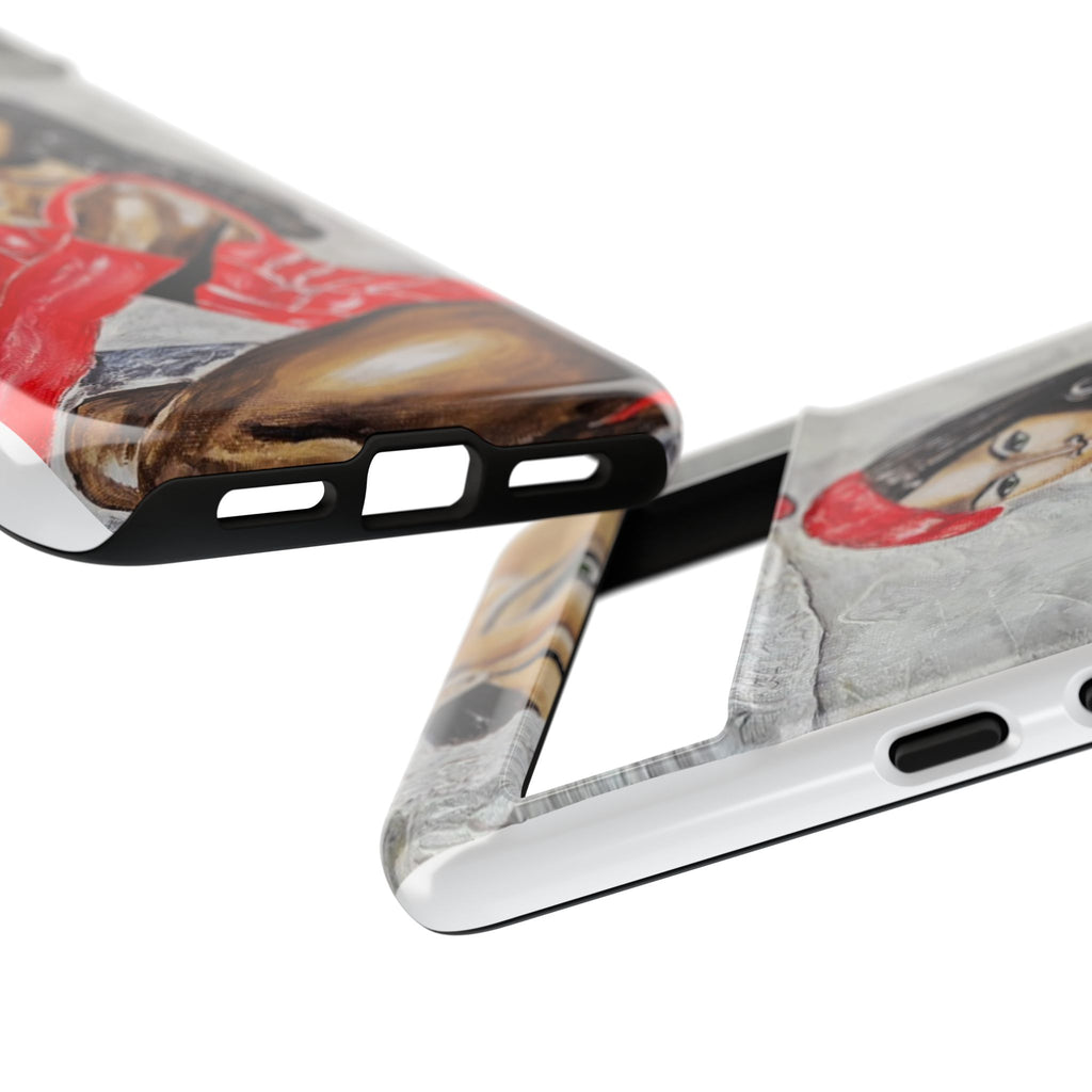 Pinup Girl Illustration Phone Case | Retro Femme Fatale, Red Outfit