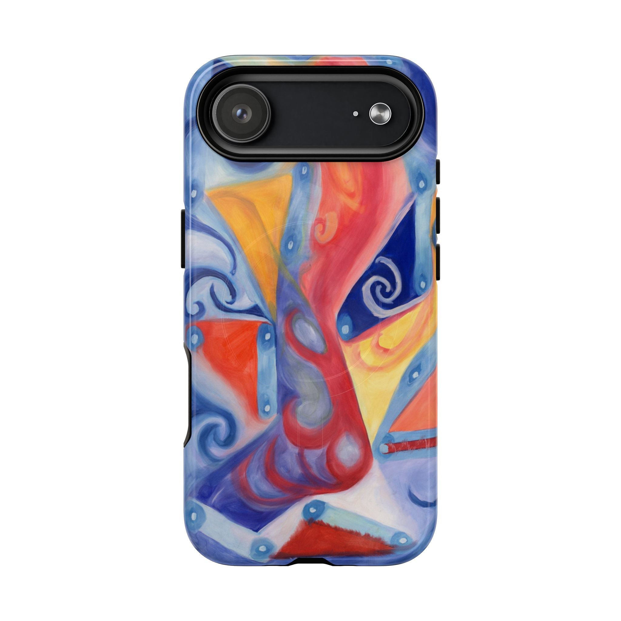 Abstract Colorwave Tough Magnetic Phone Case — Vibrant Swirl iPhone Cover