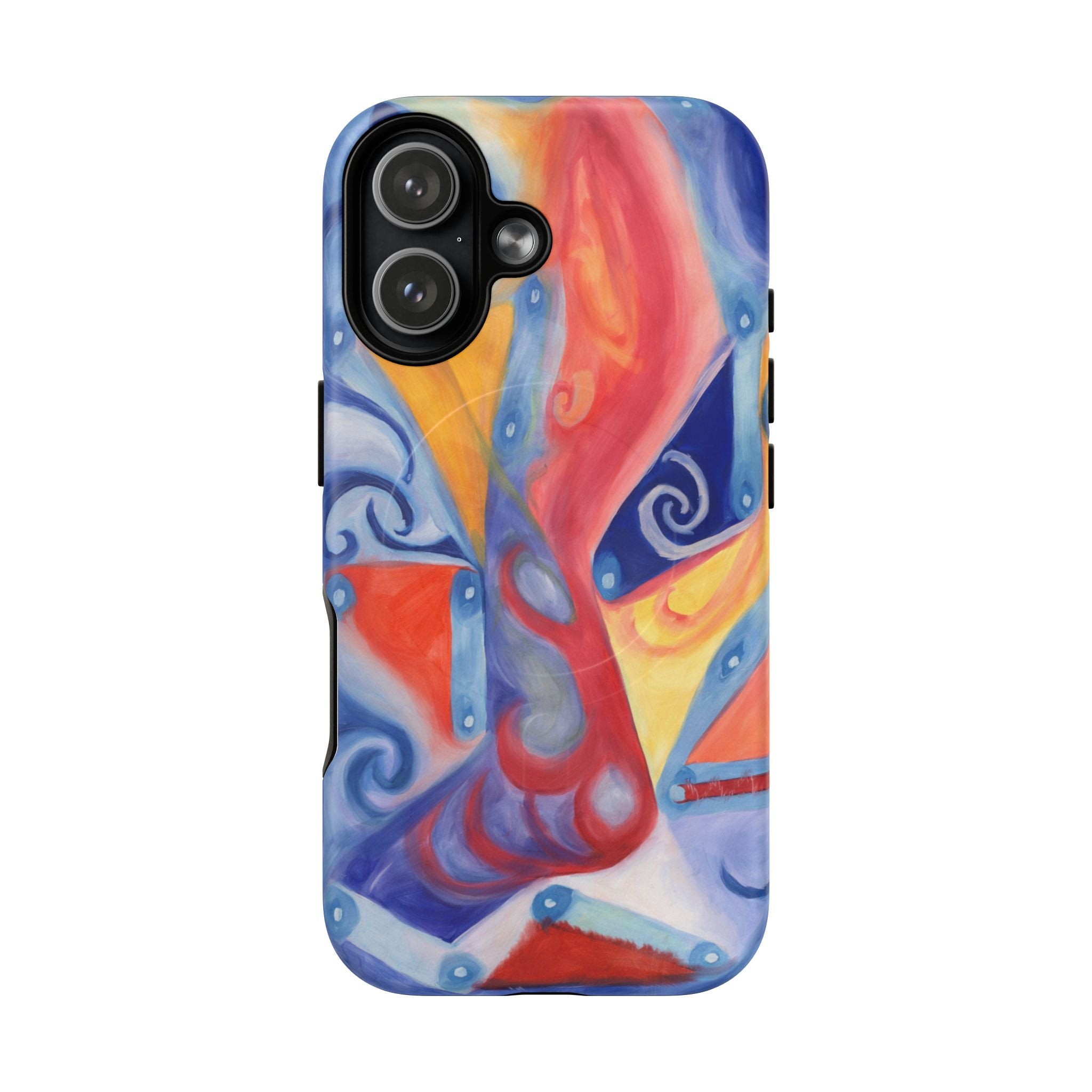 Abstract Colorwave Tough Magnetic Phone Case — Vibrant Swirl iPhone Cover