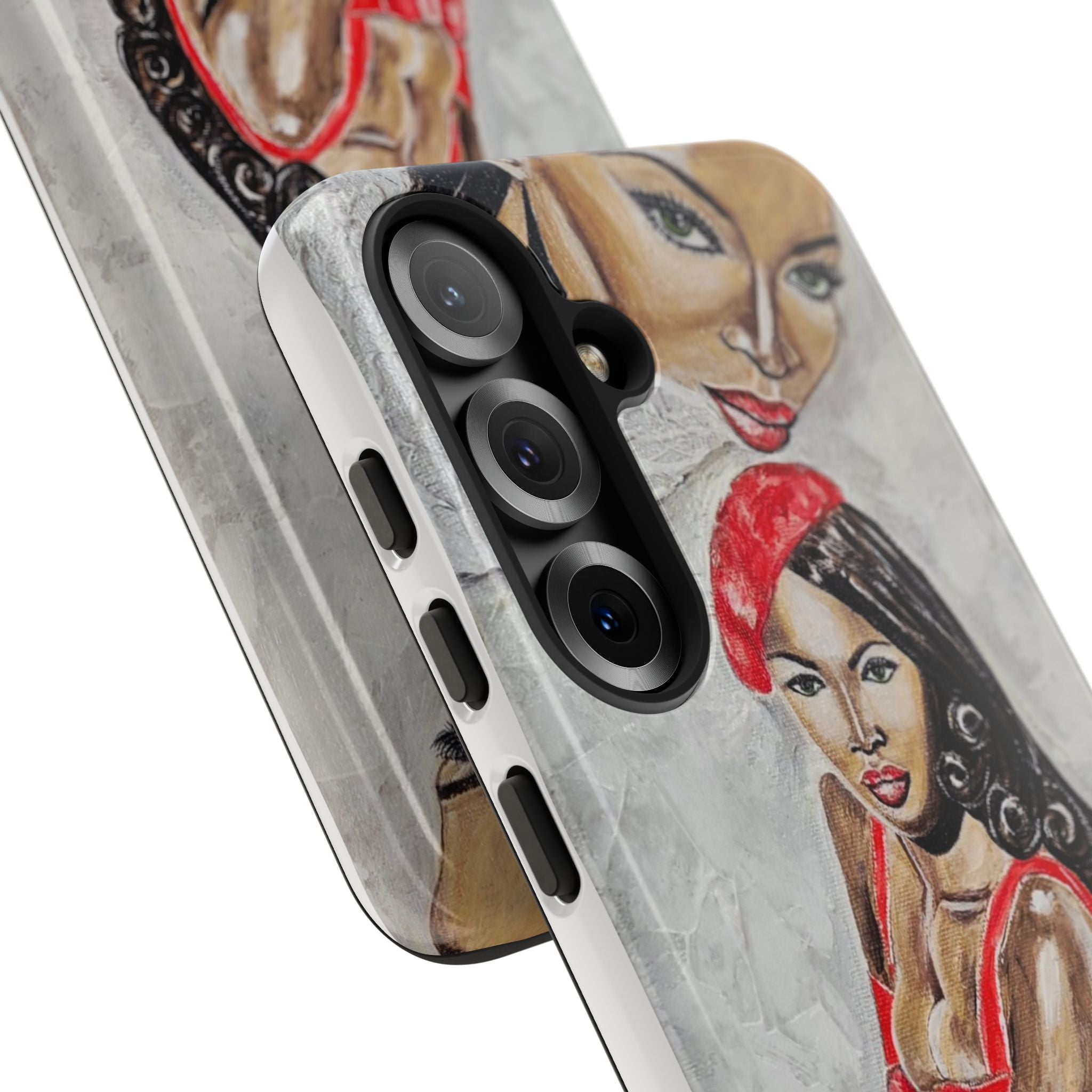 Pinup Girl Illustration Phone Case | Retro Femme Fatale, Red Outfit