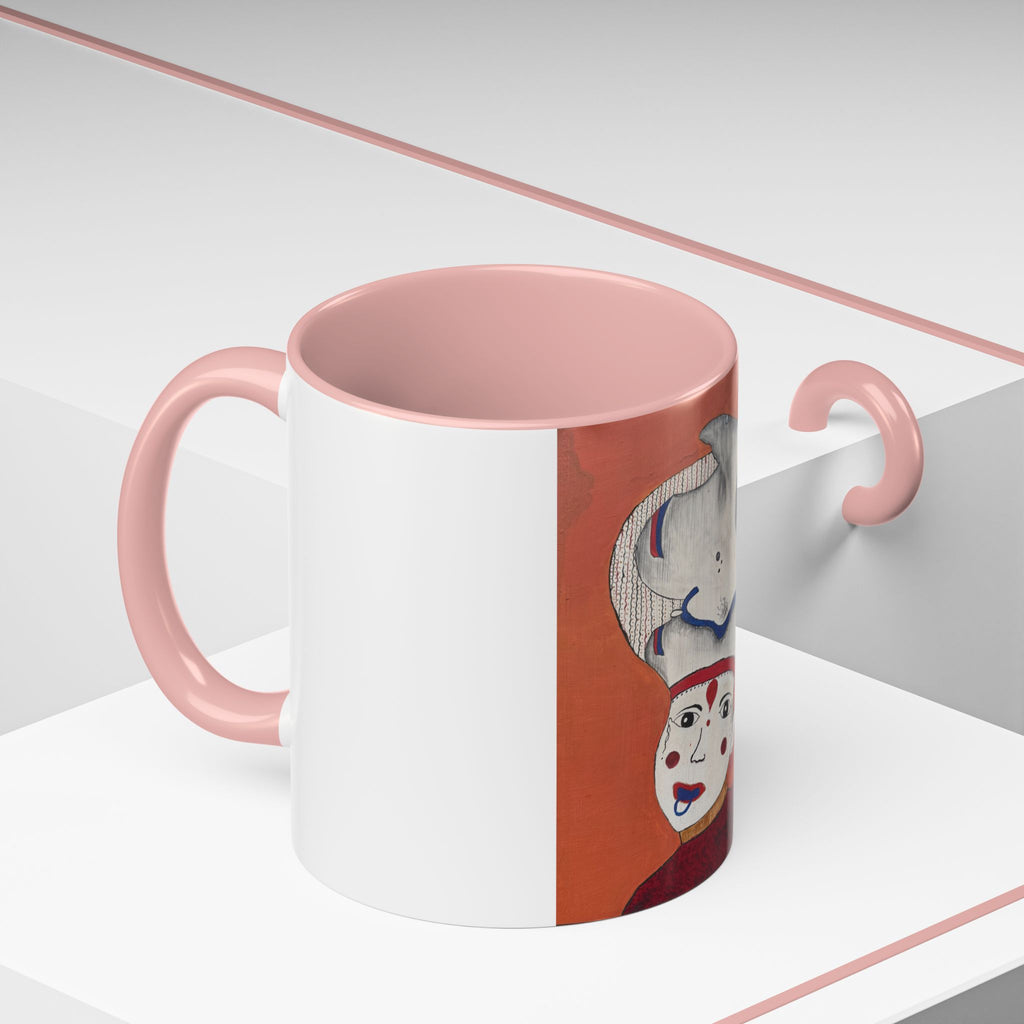 Surreal Face with Whale Hat Mug | Accent Coffee Mug