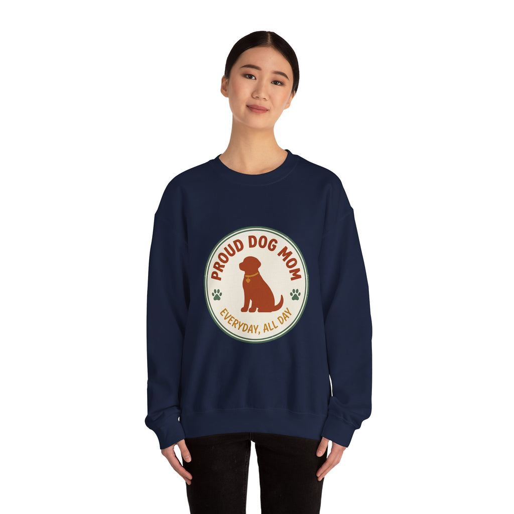 Proud Dog Mom Crewneck Sweatshirt | fur baby, rescue pride