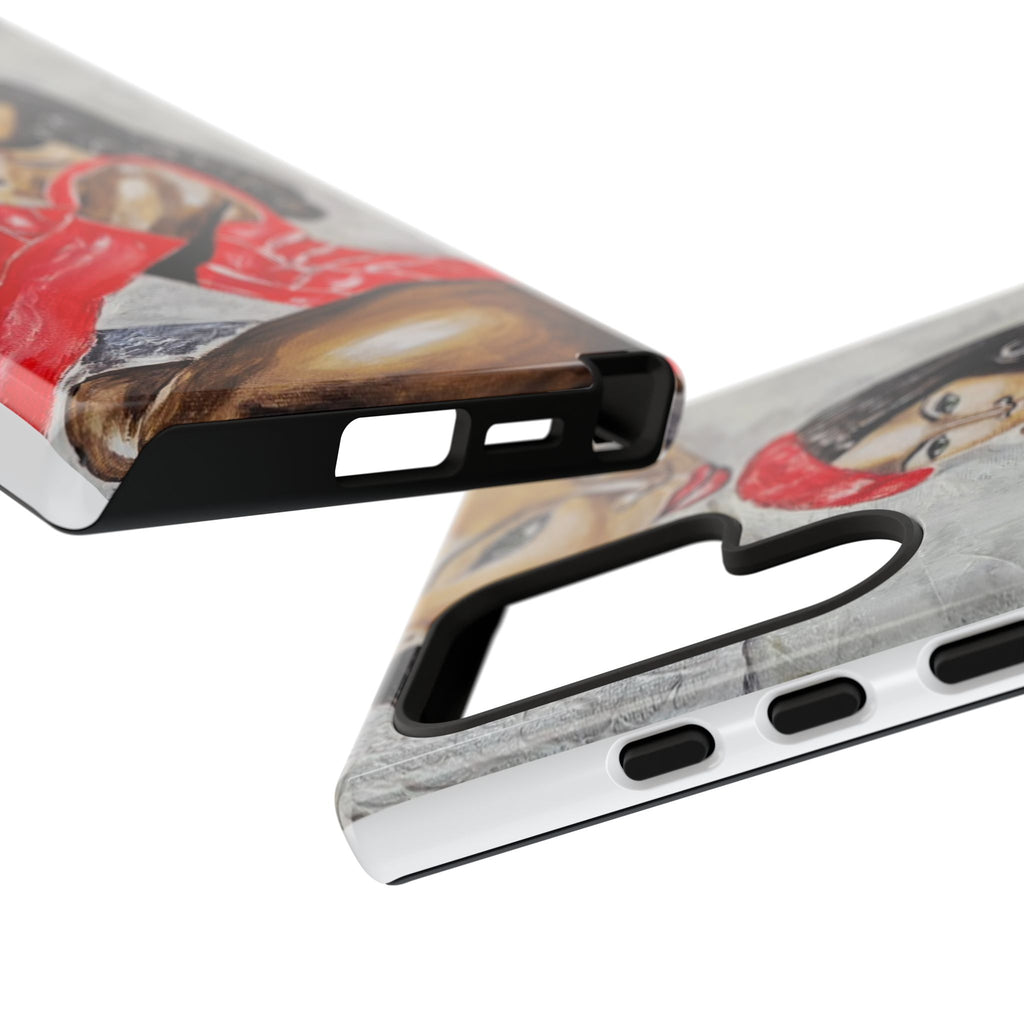 Pinup Girl Illustration Phone Case | Retro Femme Fatale, Red Outfit