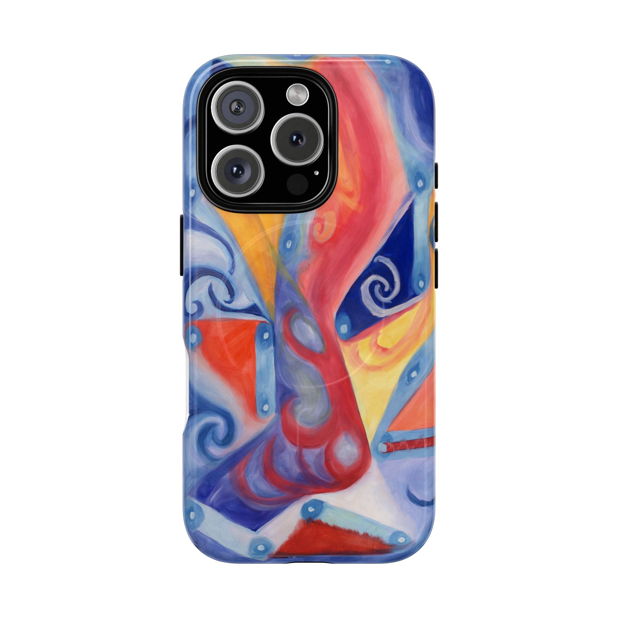 Abstract Colorwave Tough Magnetic Phone Case — Vibrant Swirl iPhone Cover