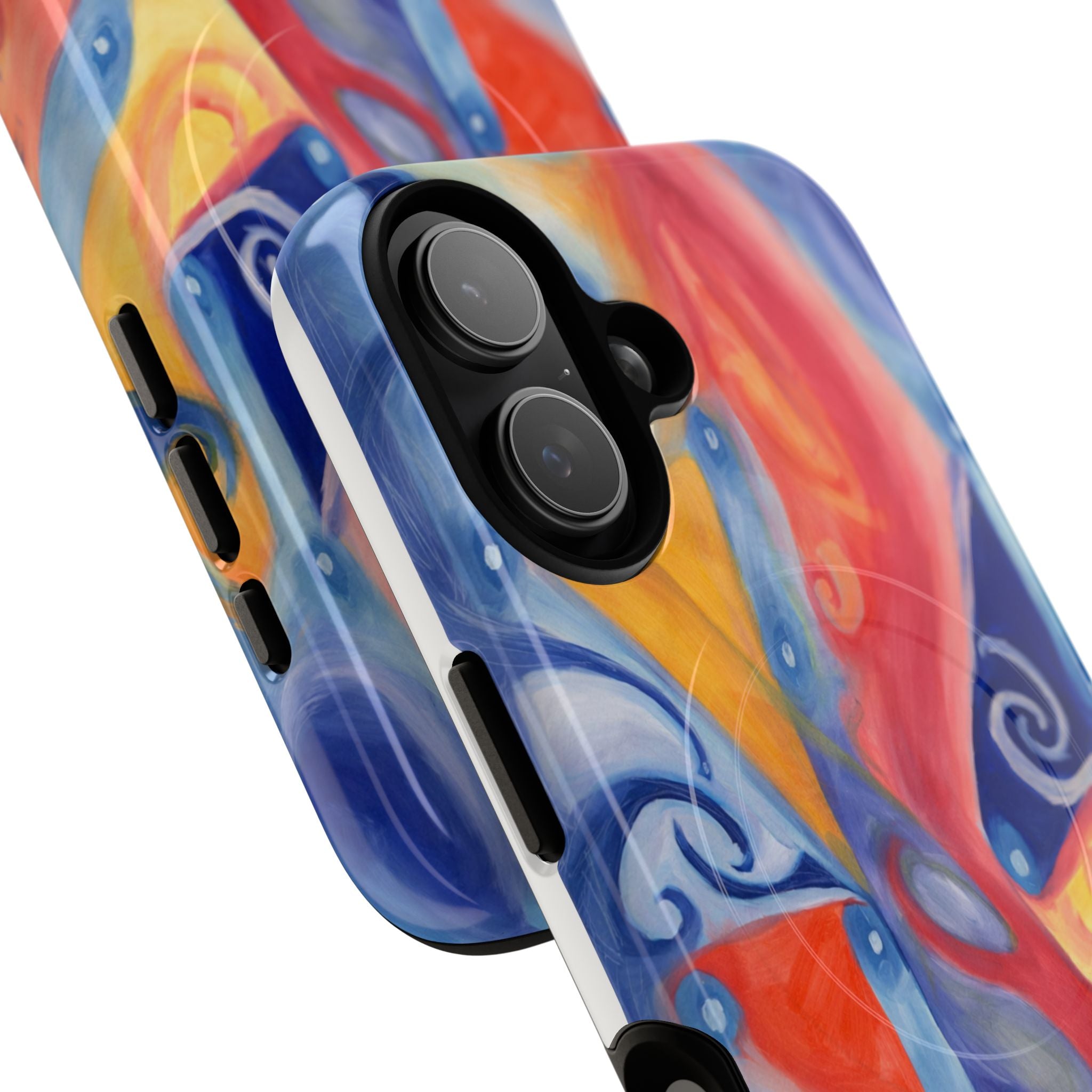 Abstract Colorwave Tough Magnetic Phone Case — Vibrant Swirl iPhone Cover