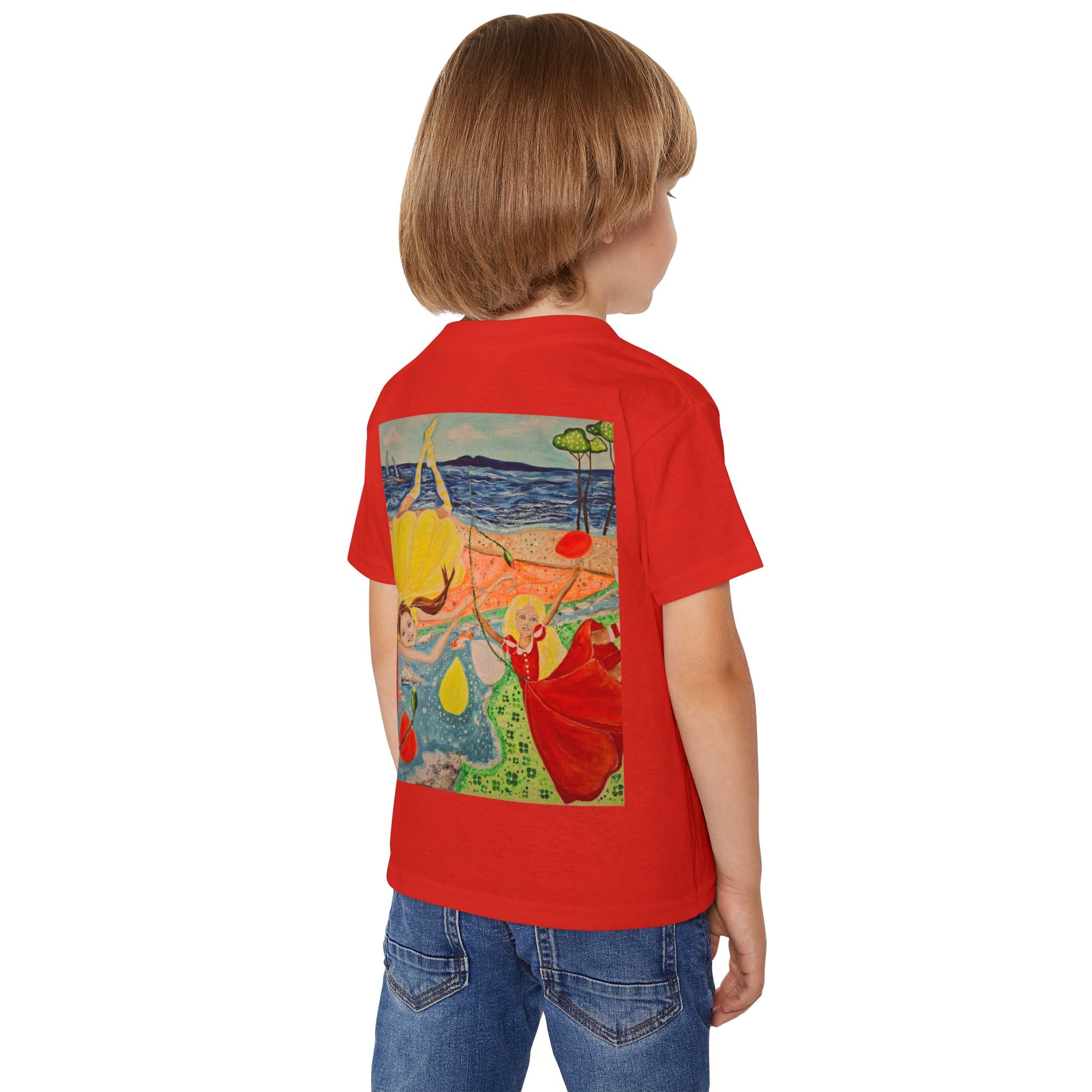 Dancing Girl Illustration Toddler T-shirt | Whimsical Kids Art