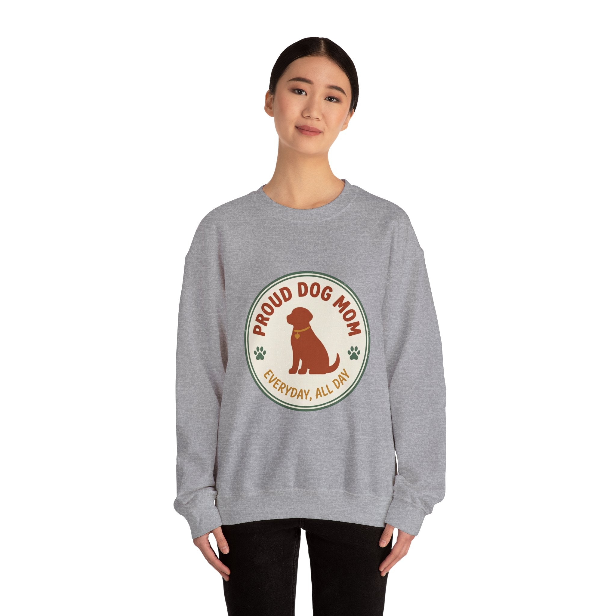 Proud Dog Mom Crewneck Sweatshirt | fur baby, rescue pride
