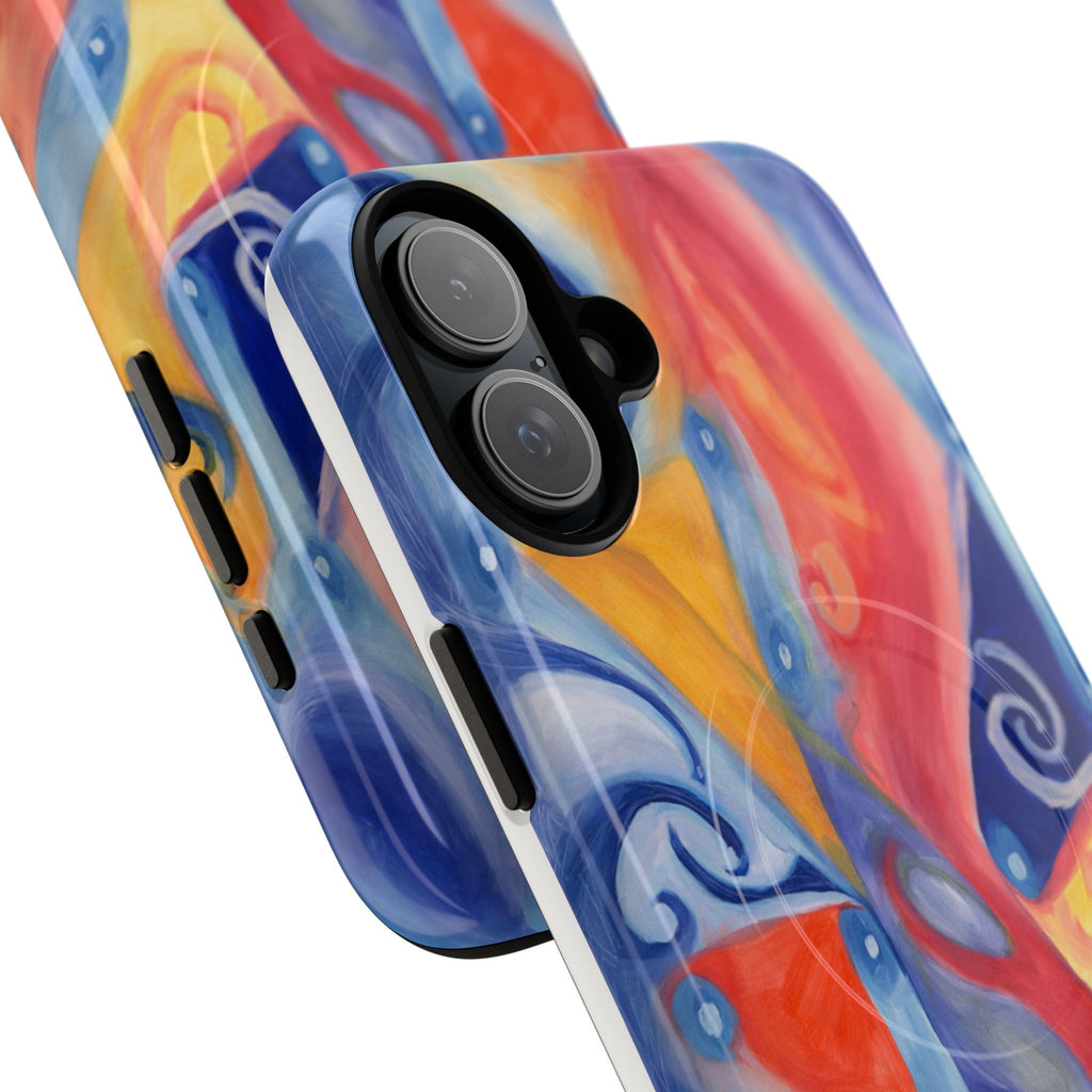 Abstract Colorwave Tough Magnetic Phone Case — Vibrant Swirl iPhone Cover