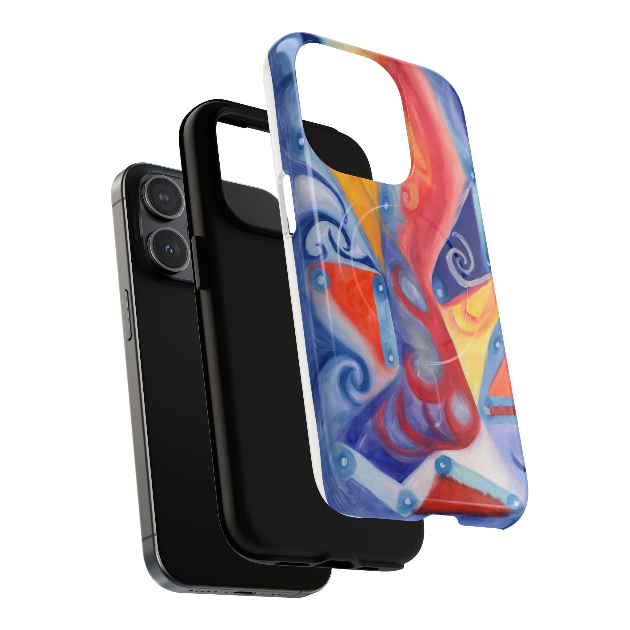 Abstract Colorwave Tough Magnetic Phone Case — Vibrant Swirl iPhone Cover