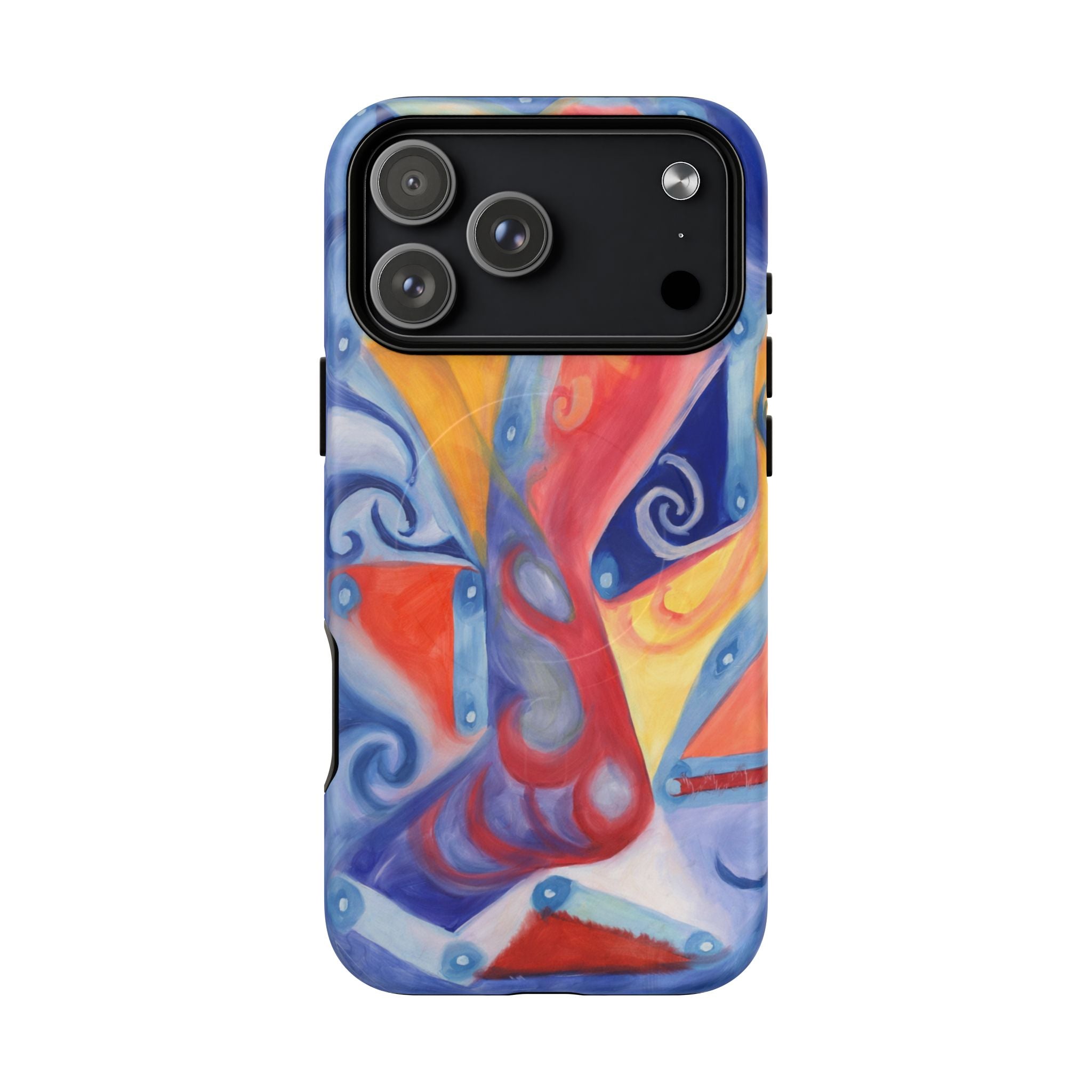 Abstract Colorwave Tough Magnetic Phone Case — Vibrant Swirl iPhone Cover
