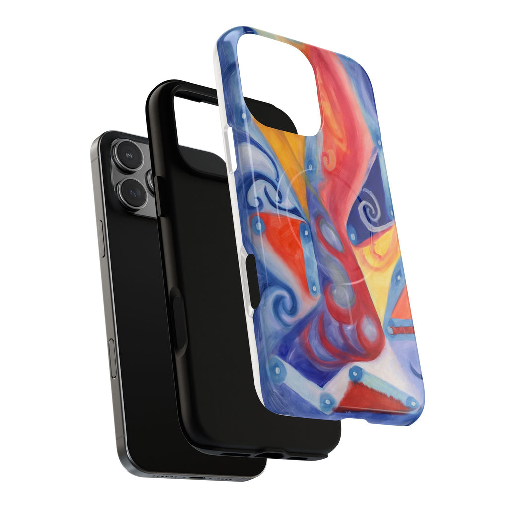 Abstract Colorwave Tough Magnetic Phone Case — Vibrant Swirl iPhone Cover