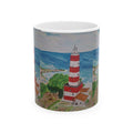 Red and White Lighthouse Painting Mug | Ceramic Coffee Mug