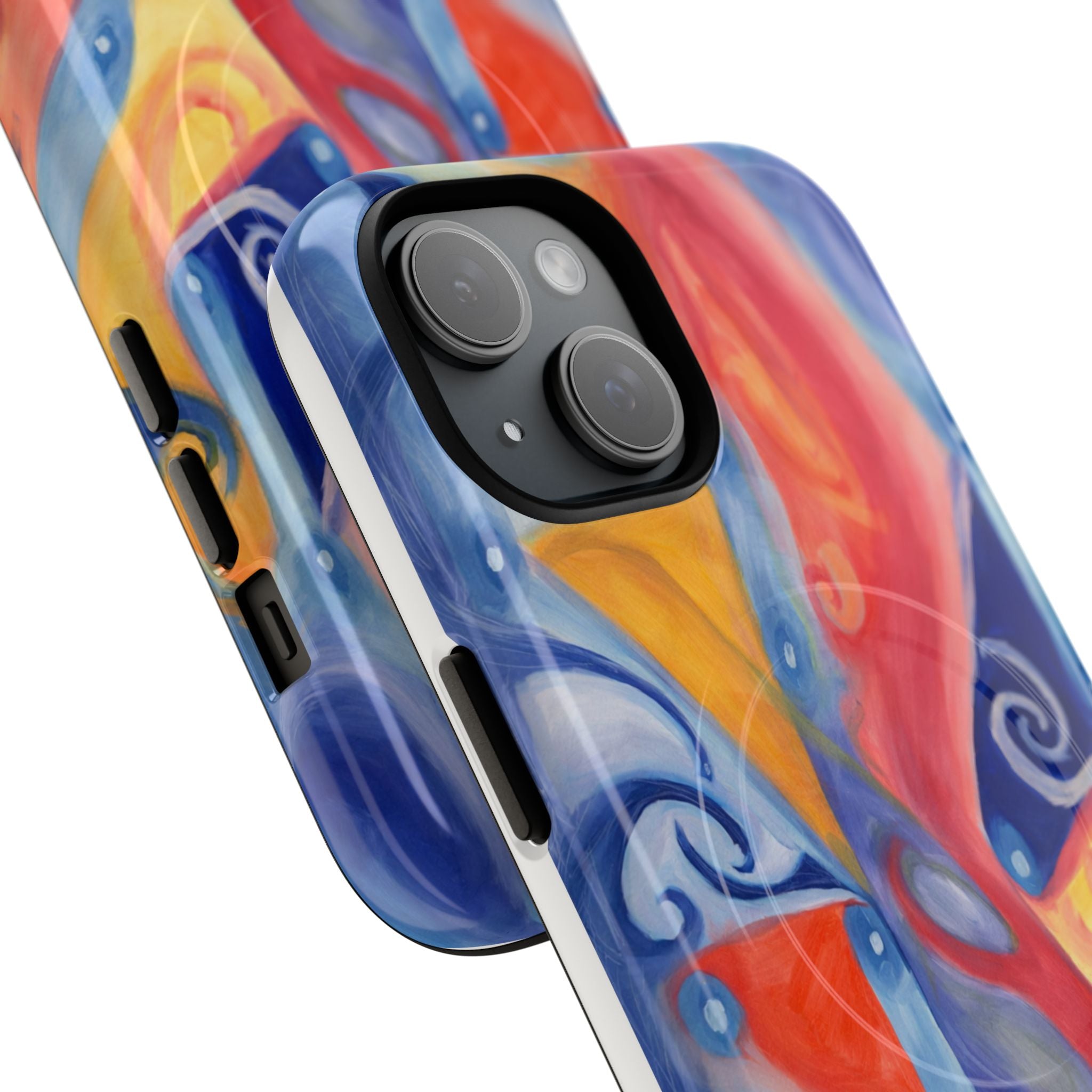 Abstract Colorwave Tough Magnetic Phone Case — Vibrant Swirl iPhone Cover