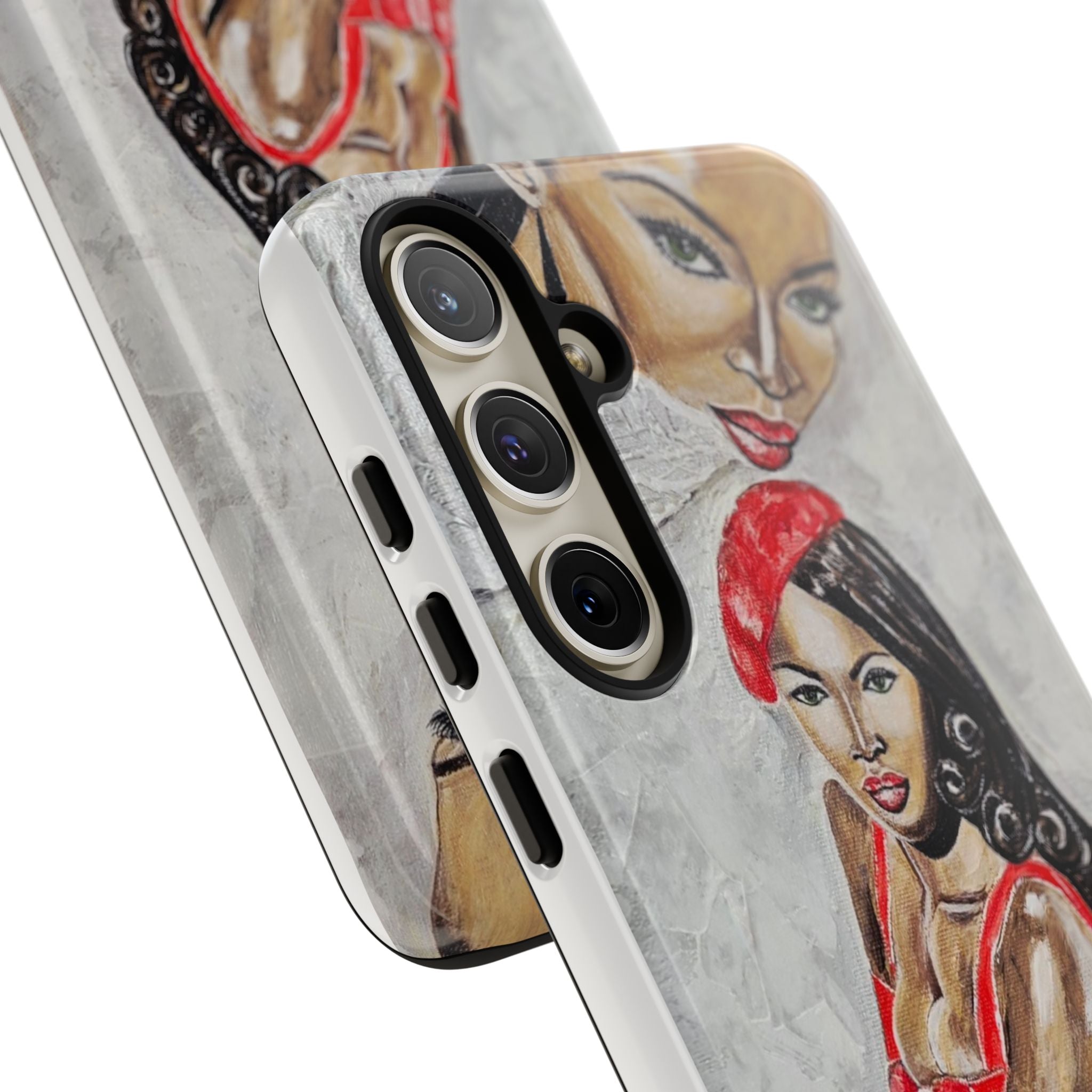 Pinup Girl Illustration Phone Case | Retro Femme Fatale, Red Outfit