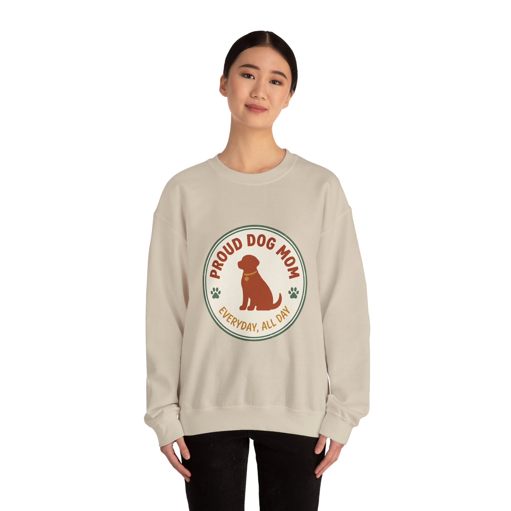 Proud Dog Mom Crewneck Sweatshirt | fur baby, rescue pride