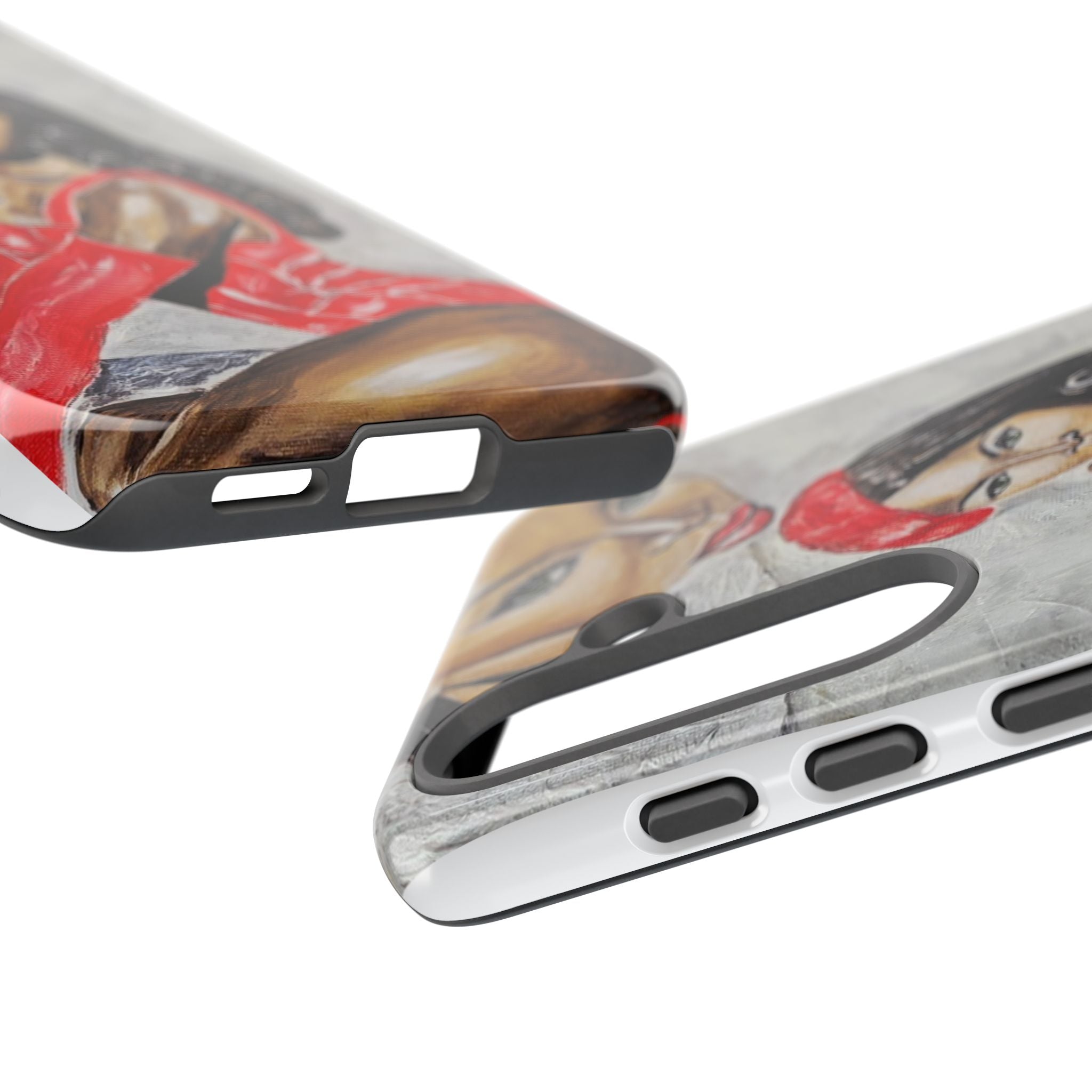 Pinup Girl Illustration Phone Case | Retro Femme Fatale, Red Outfit