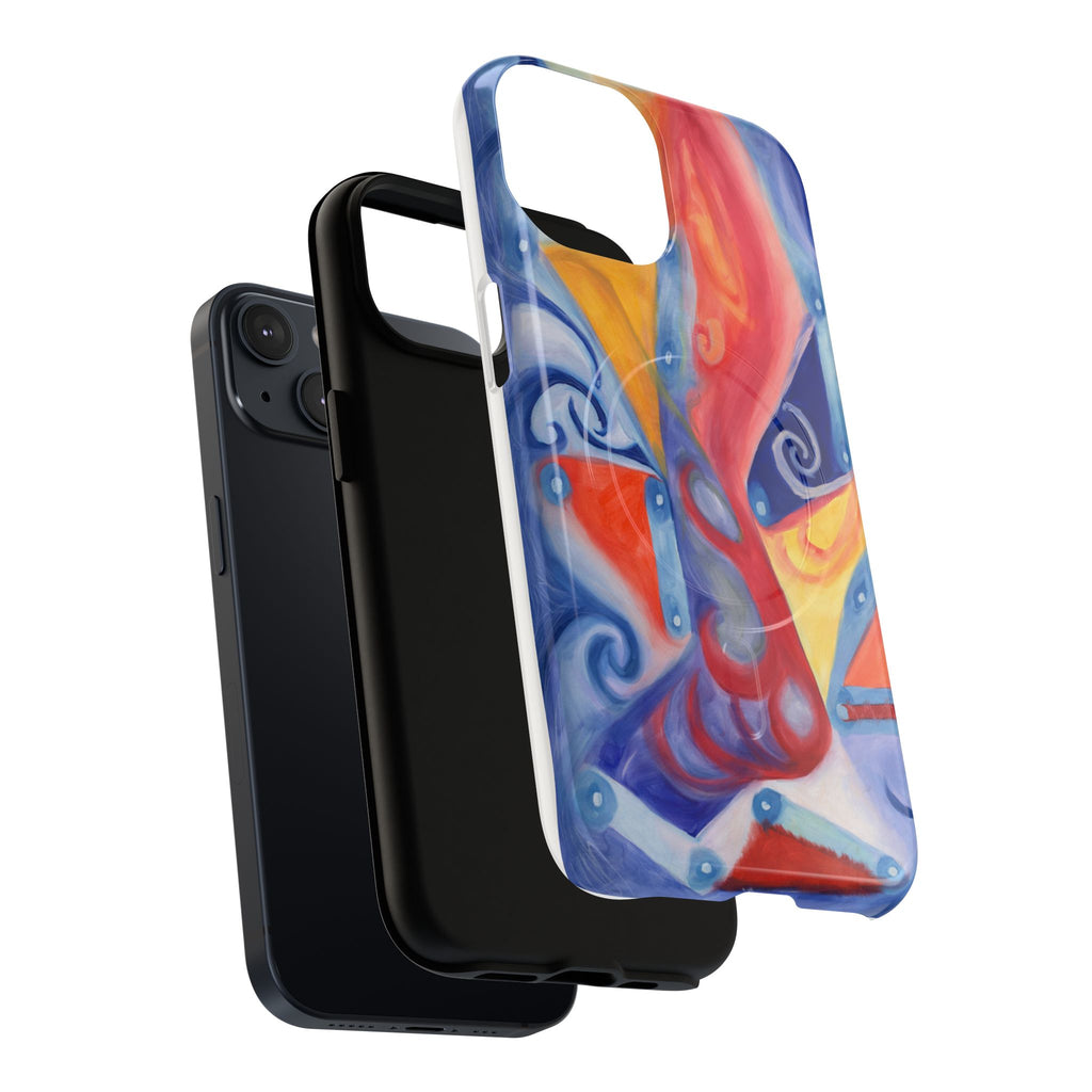 Abstract Colorwave Tough Magnetic Phone Case — Vibrant Swirl iPhone Cover